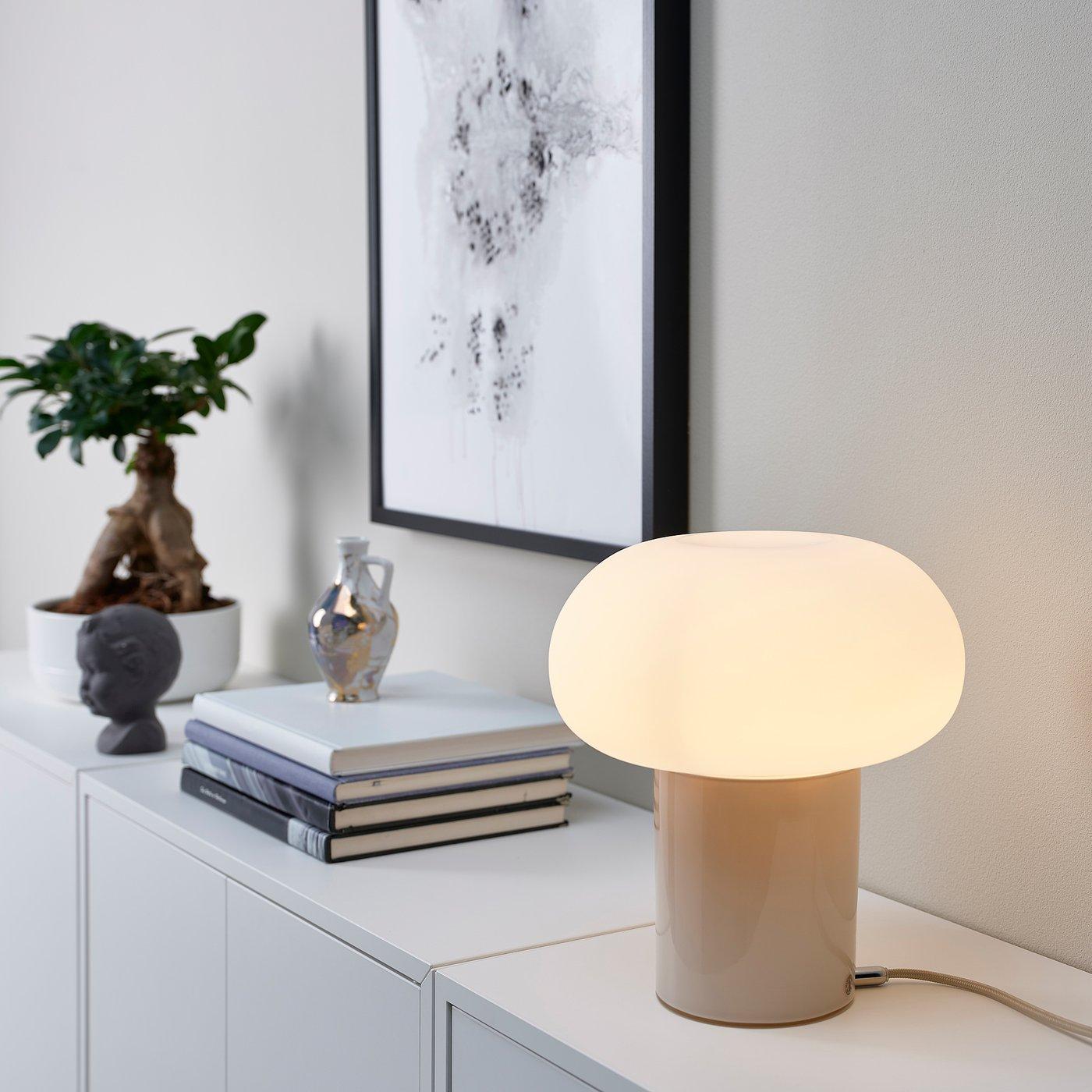 DEJSA Table lamp - beige/opal glass 11 "