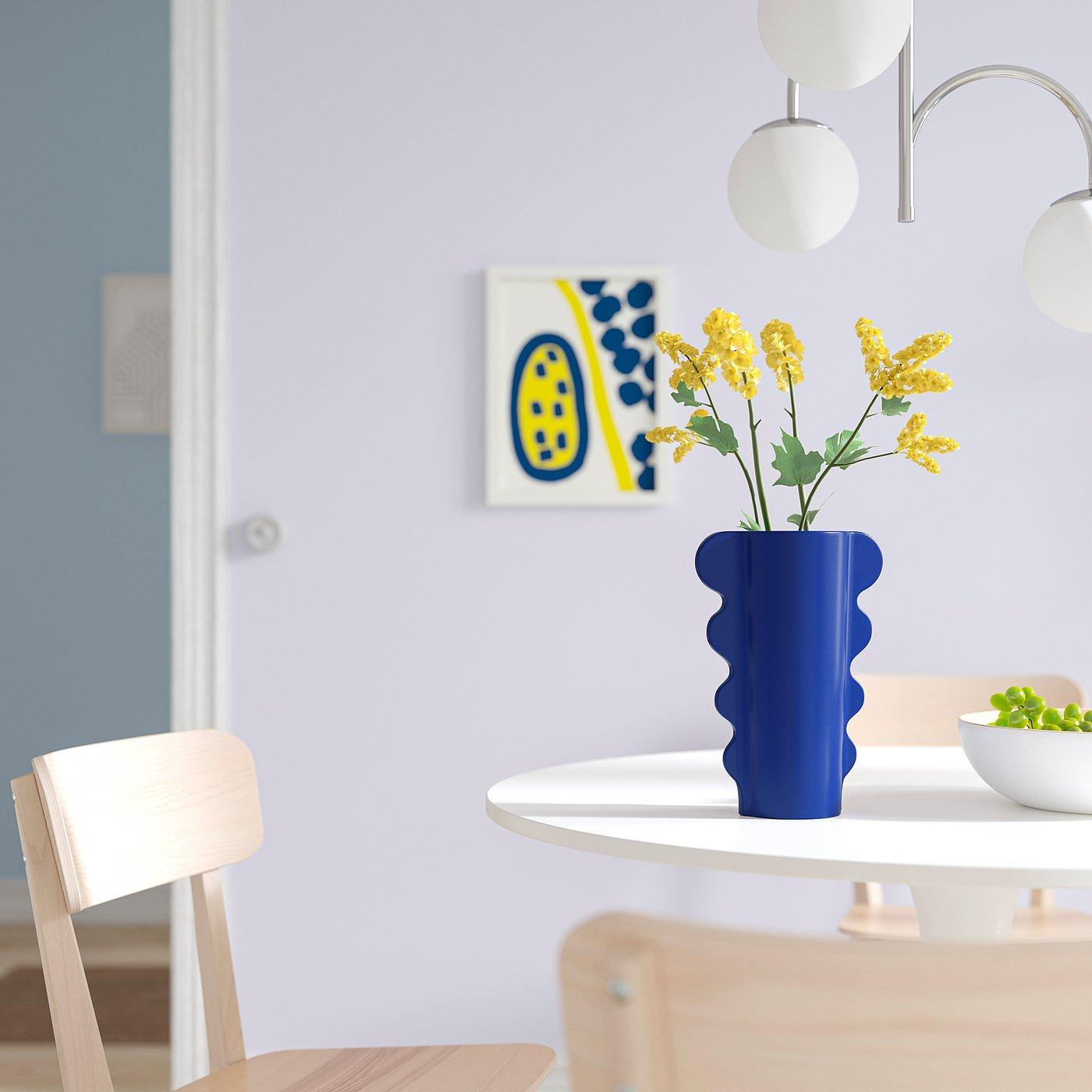 DOFTBRÄKEN Vase - dark blue 11 "