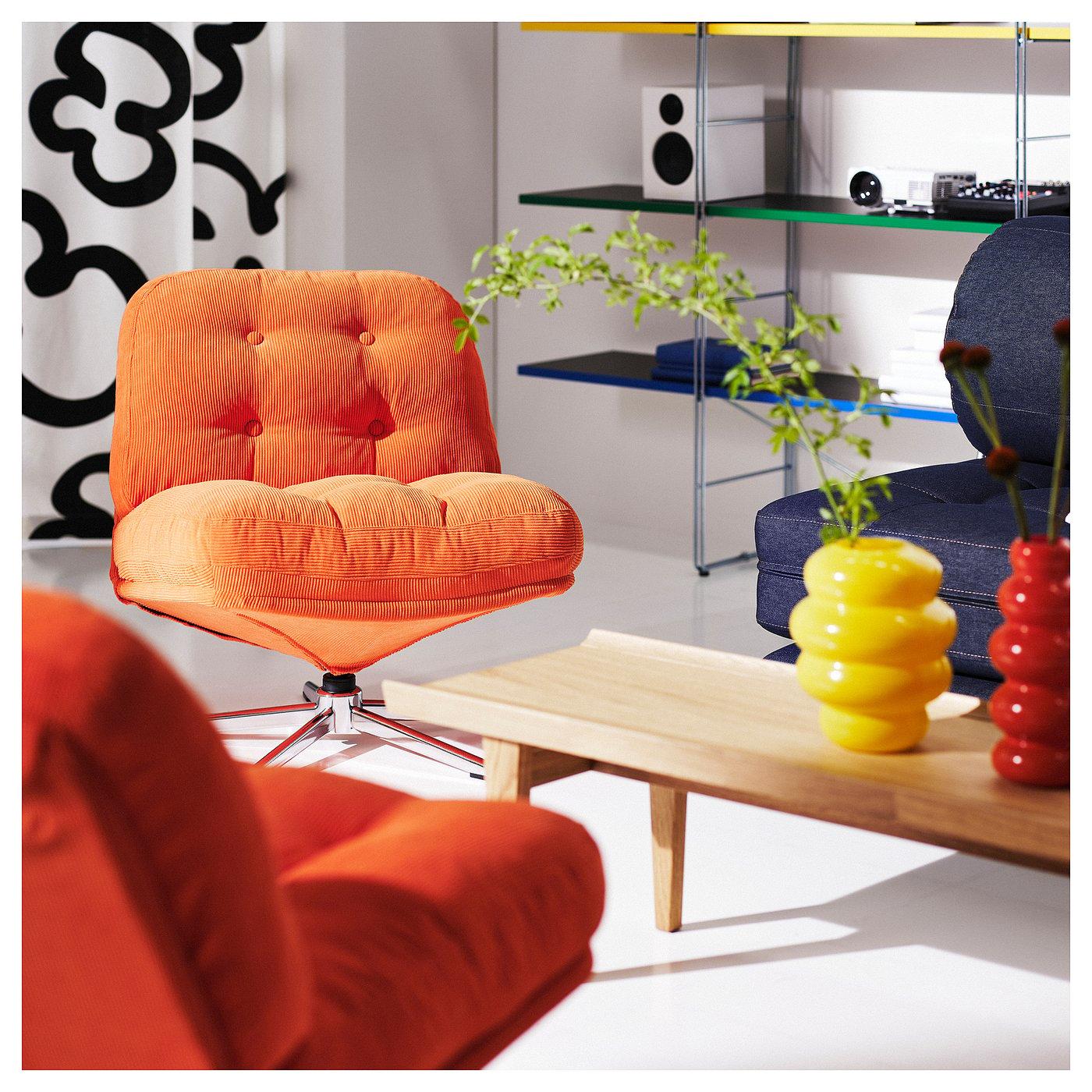 DYVLINGE Swivel chair - Kelinge orange