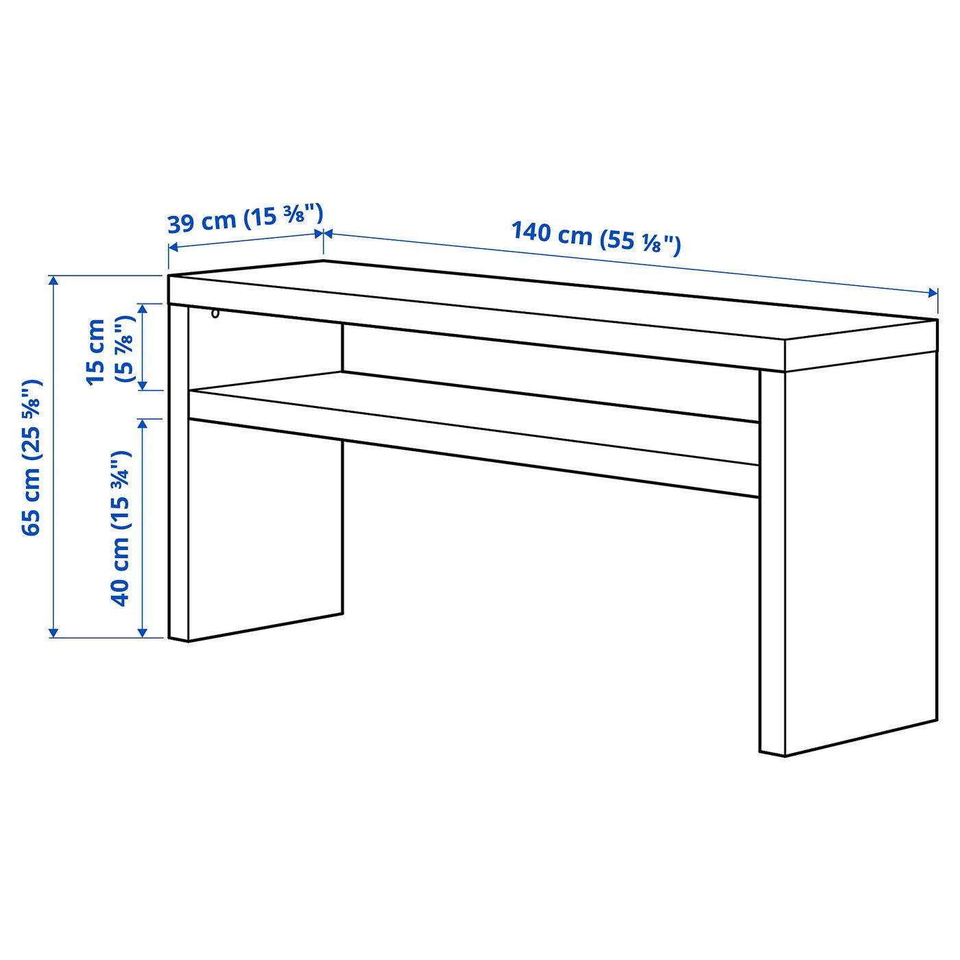 LACK Console table - white stained oak 55 1/8x15 3/8 "
