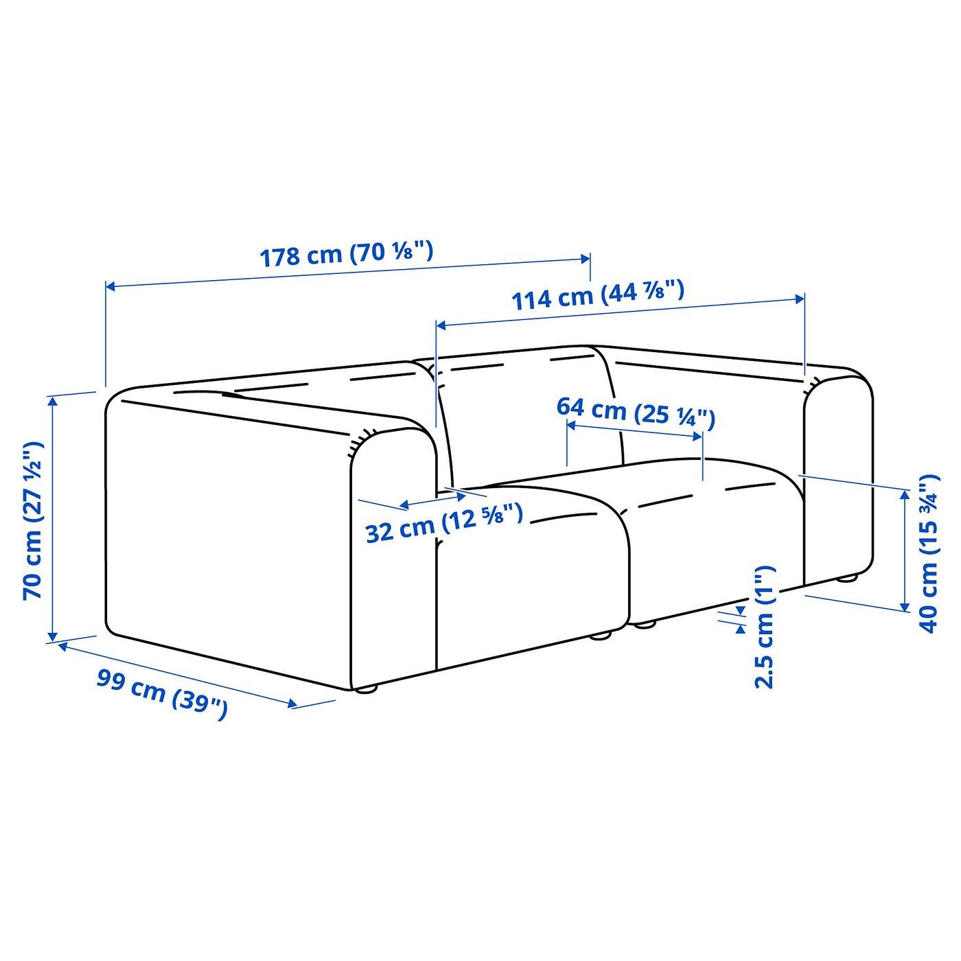 STOCKHOLM 2025 Loveseat - Djurmo gray/white