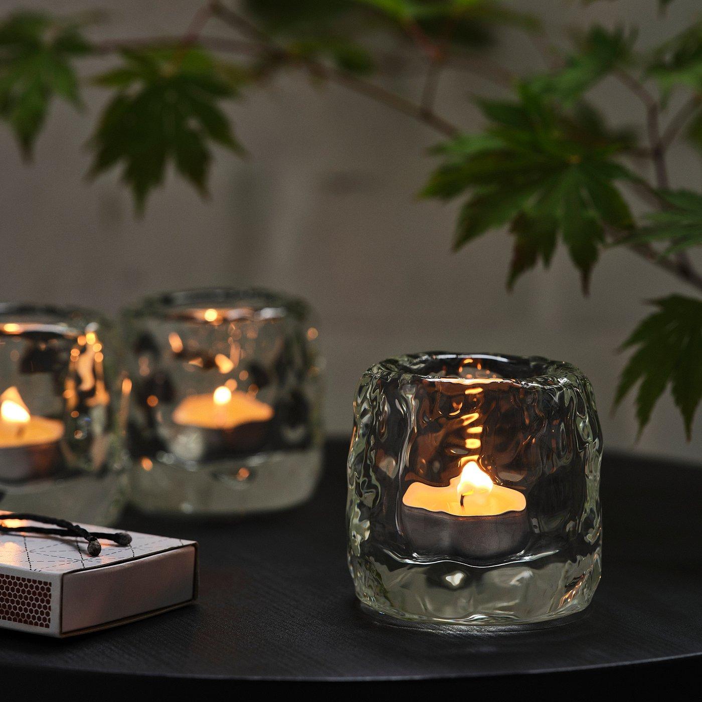 STOCKHOLM 2025 Tealight holder - clear glass 3 "