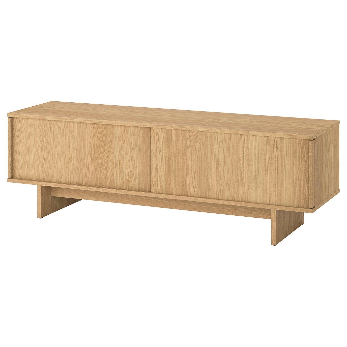 STOCKHOLM 2025 TV unit with sliding doors - oak veneer 70 3/8x16 1/2x22 1/8 "