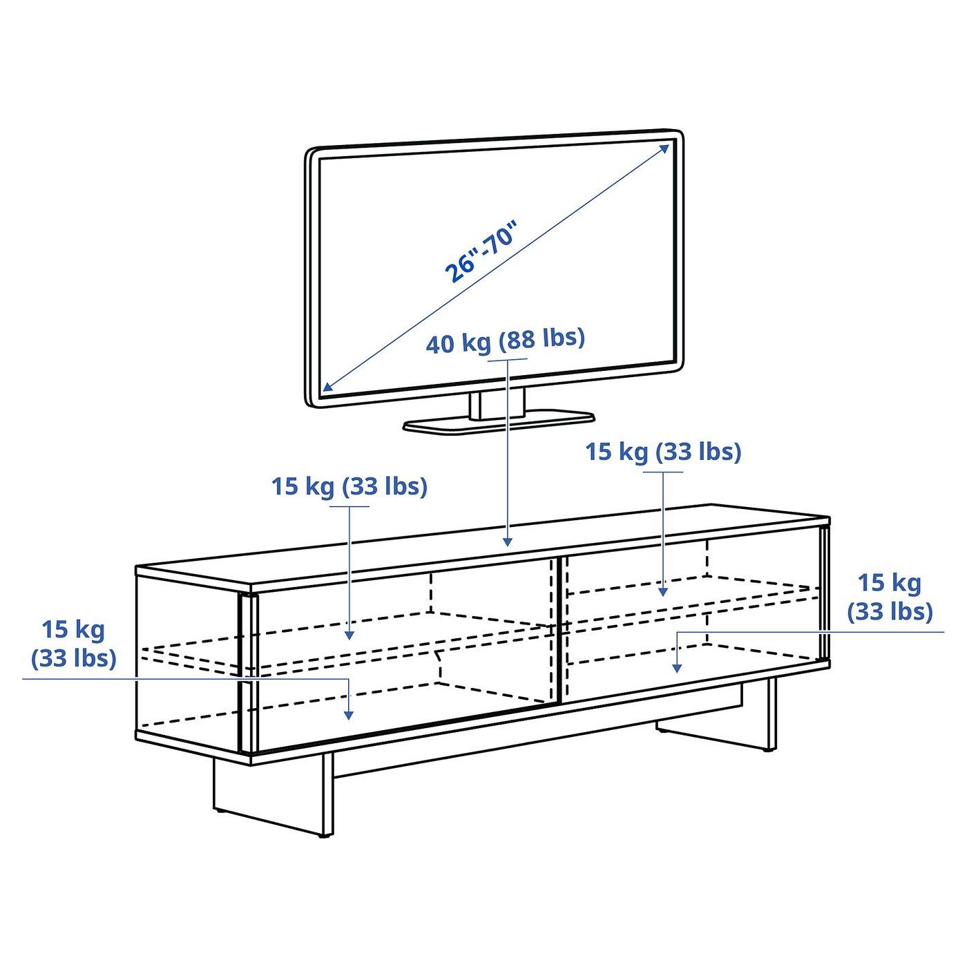 STOCKHOLM 2025 TV unit with sliding doors - oak veneer 70 3/8x16 1/2x22 1/8 "
