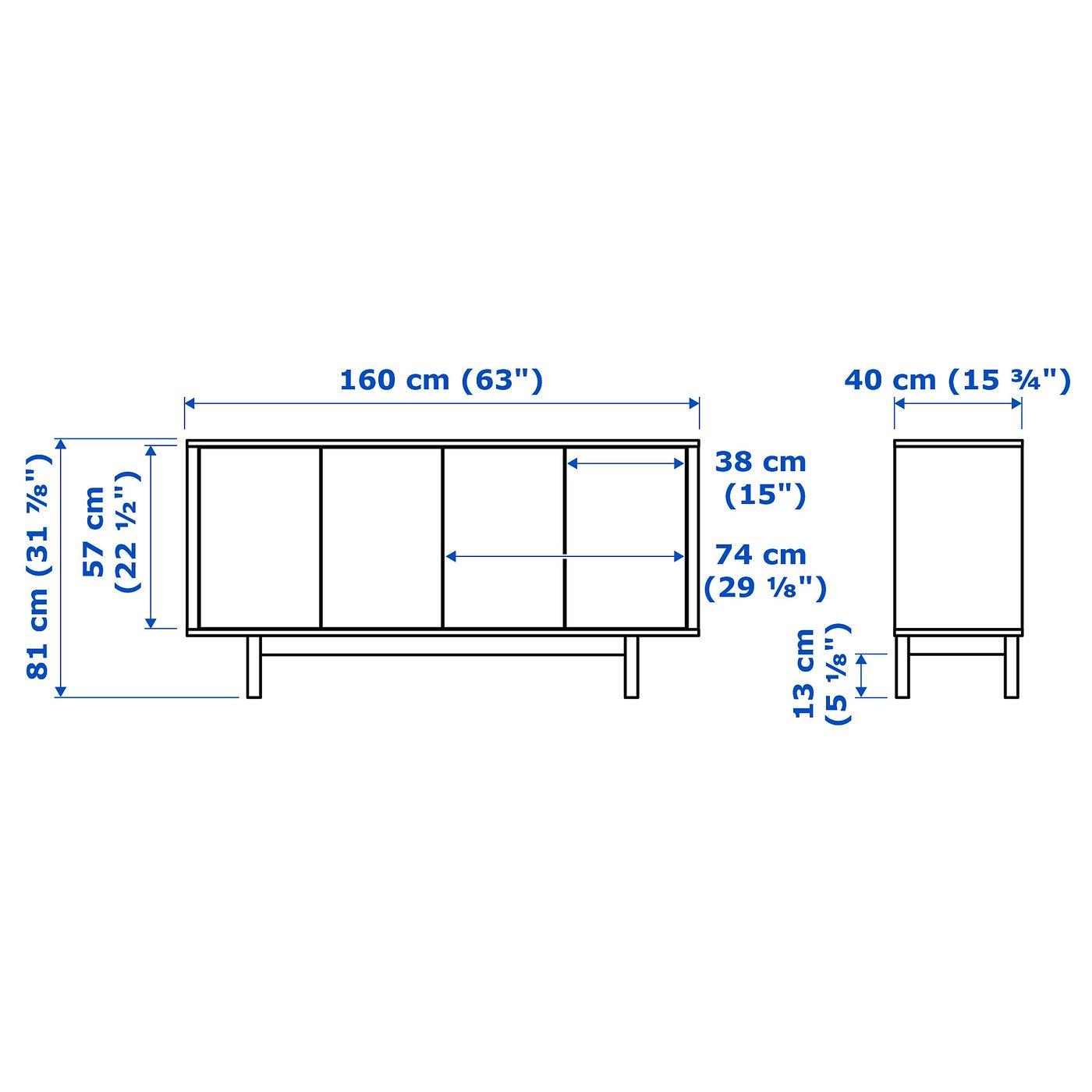 STOCKHOLM Sideboard - walnut veneer 63x31 7/8 "