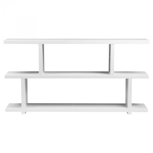 Miri 63'' White Mid-Century Modern Three-Tiered Buffet Table