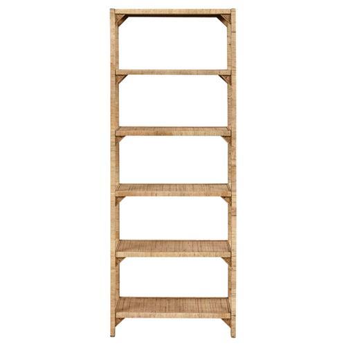 Fargesia Natural Bamboo Tall Etagere-Style Bookcase