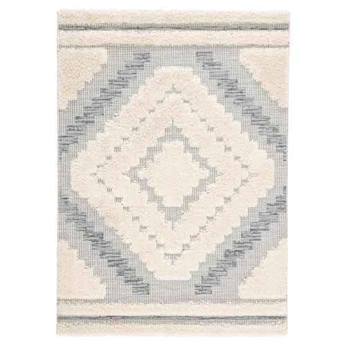 Coastal Charm Gray Geometric 4'x6' Reversible Area Rug