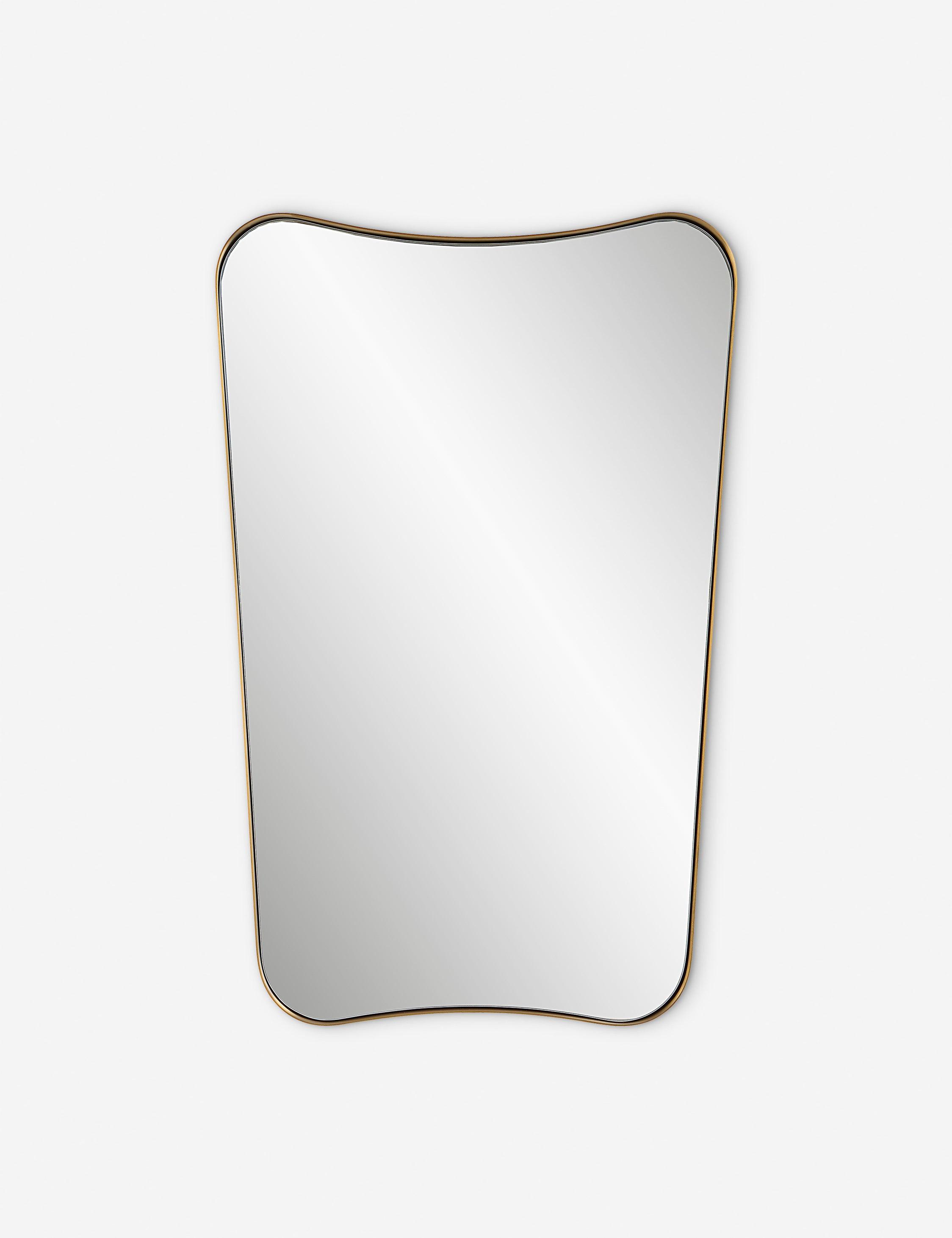 Gold Rectangular Contemporary Vanity Mirror