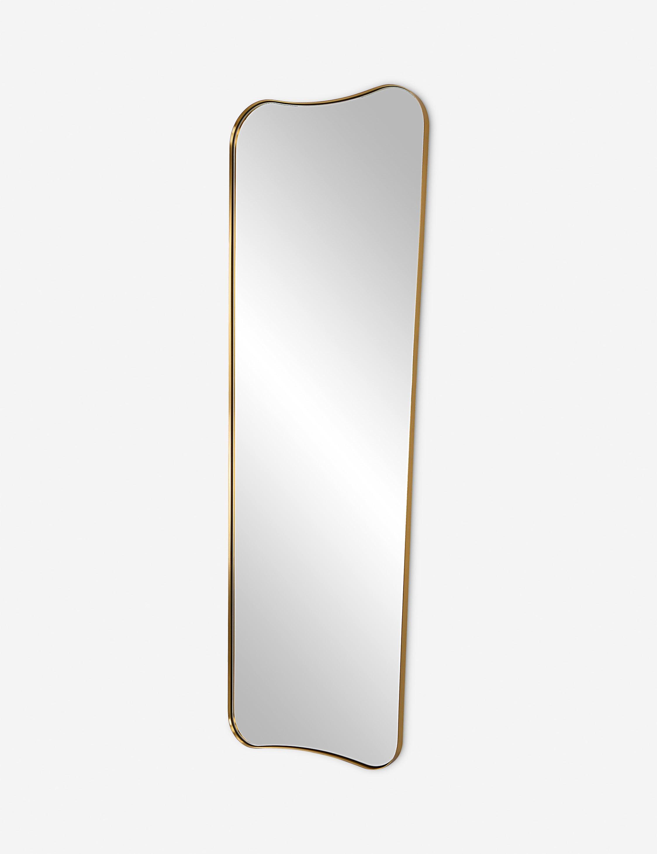 Belvoir Contemporary Full Length Wood Mirror in Gold