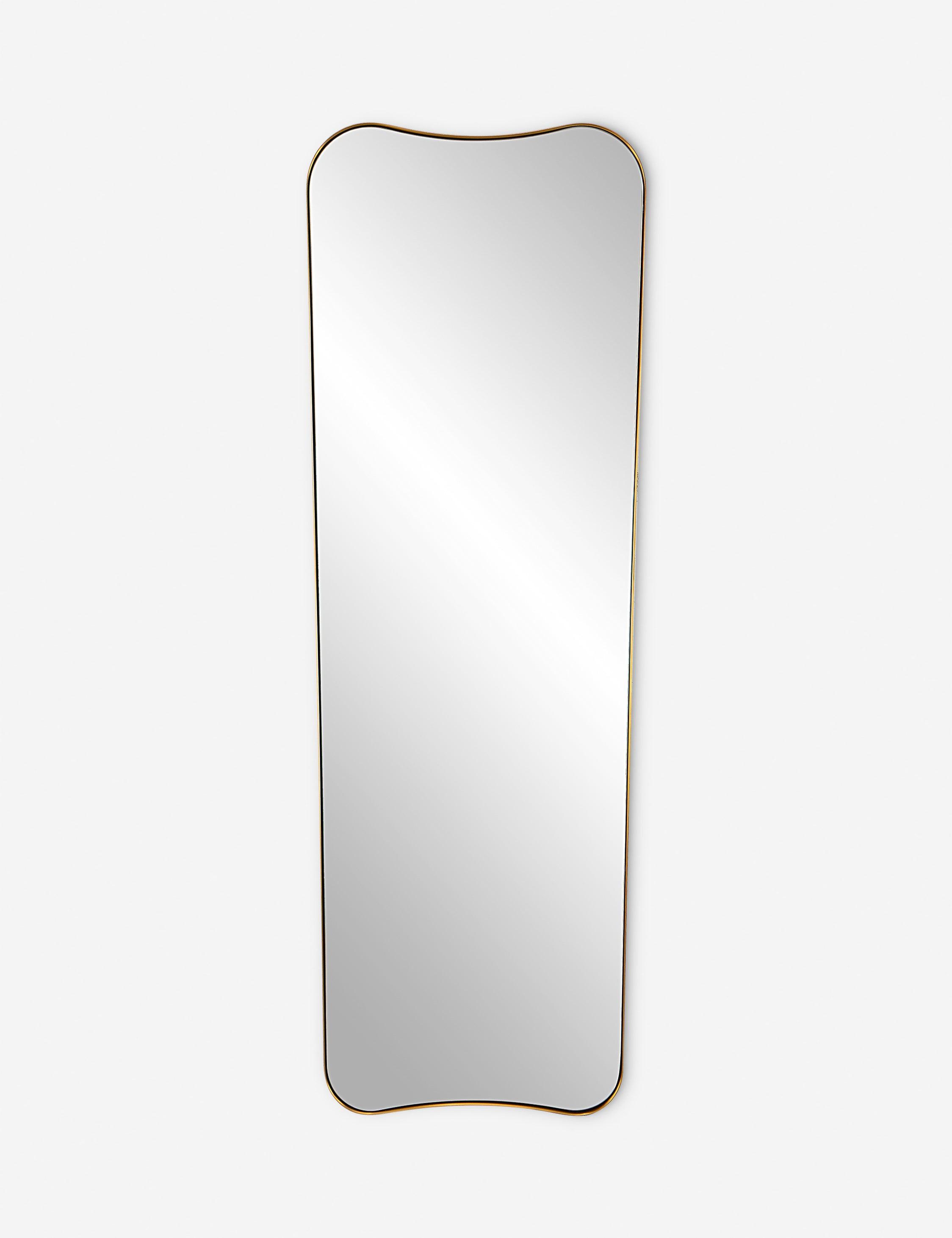 Belvoir Contemporary Full Length Wood Mirror in Gold