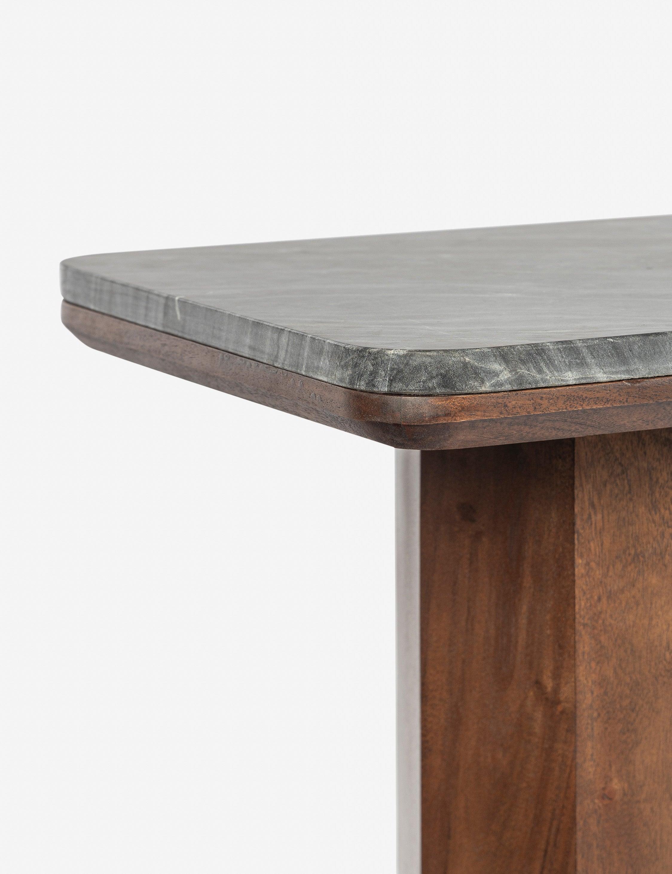 Phan Console Table - Brown and Black Marble