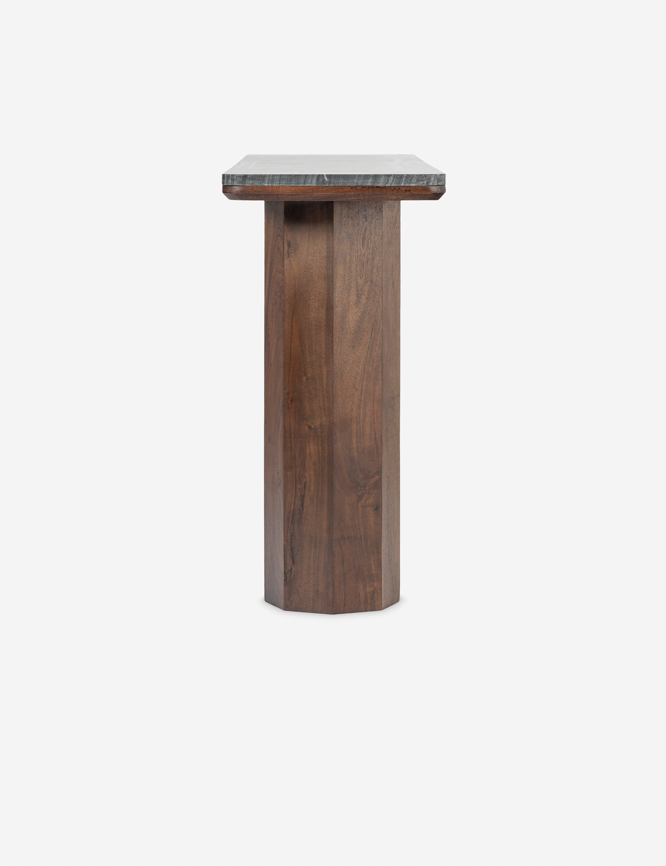 Phan Console Table - Brown and Black Marble
