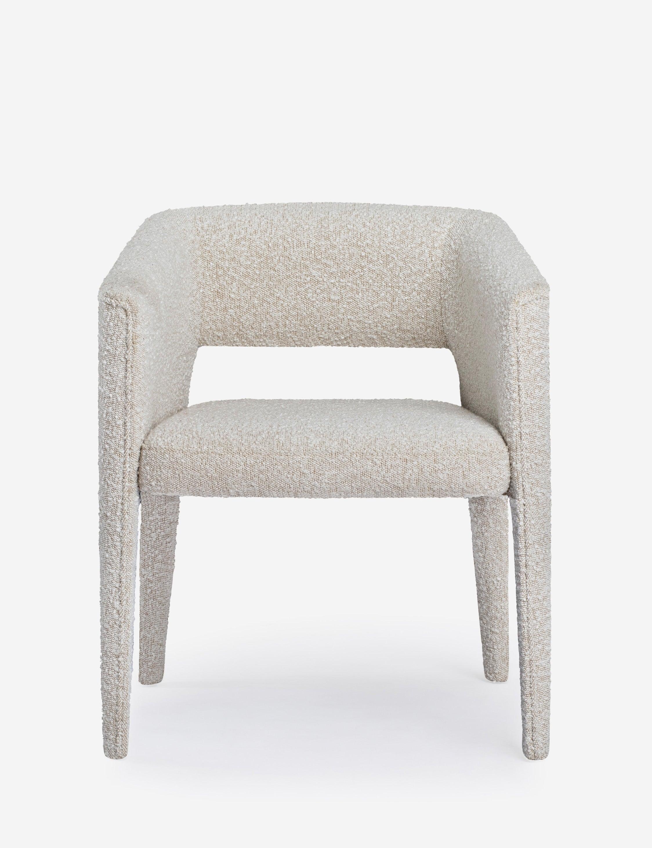 Velez Dining Arm Chair - Ivory Boucle