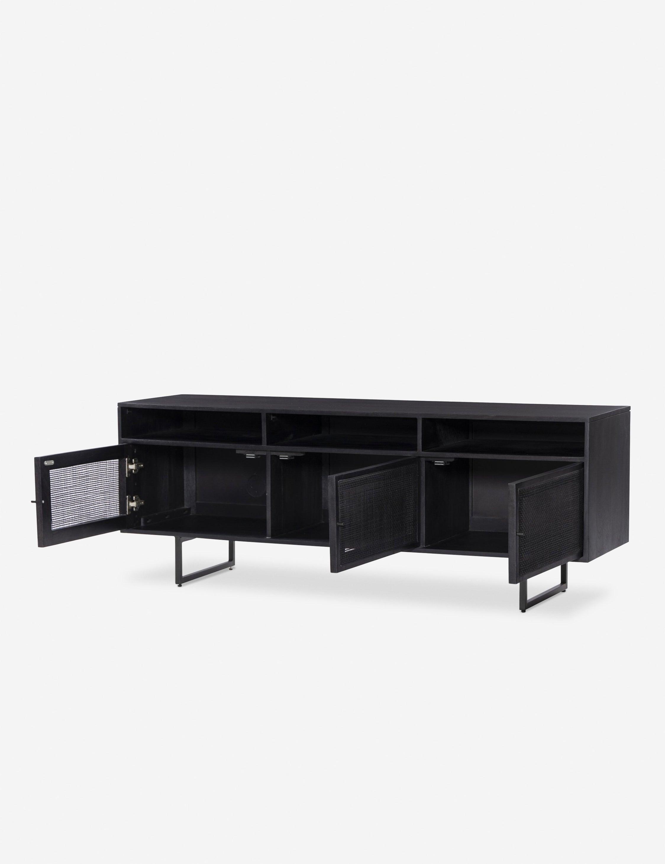 Hannah Media Console - Black and Black