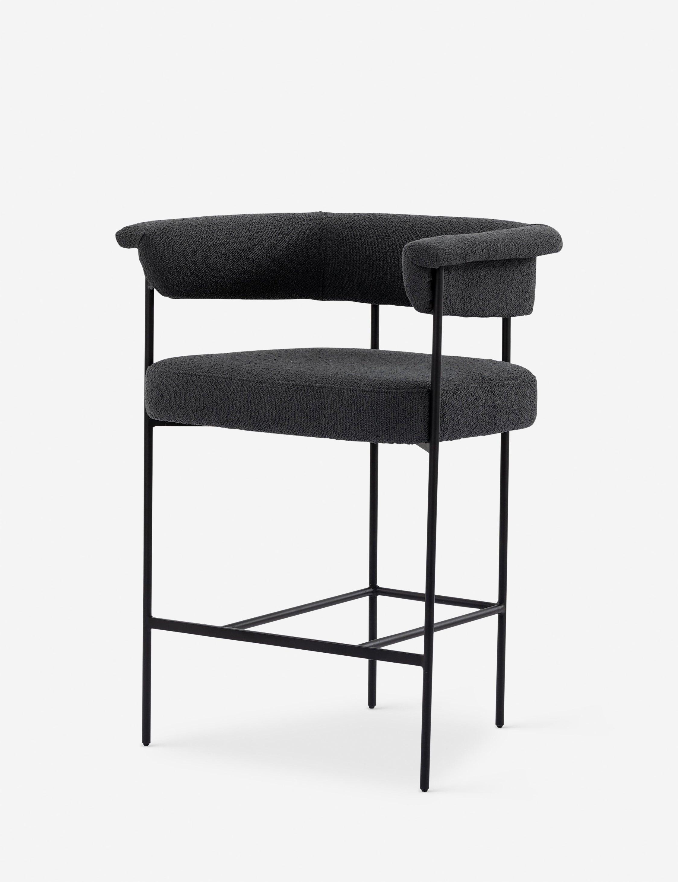 Kyleigh Counter Stool - Slate Boucle