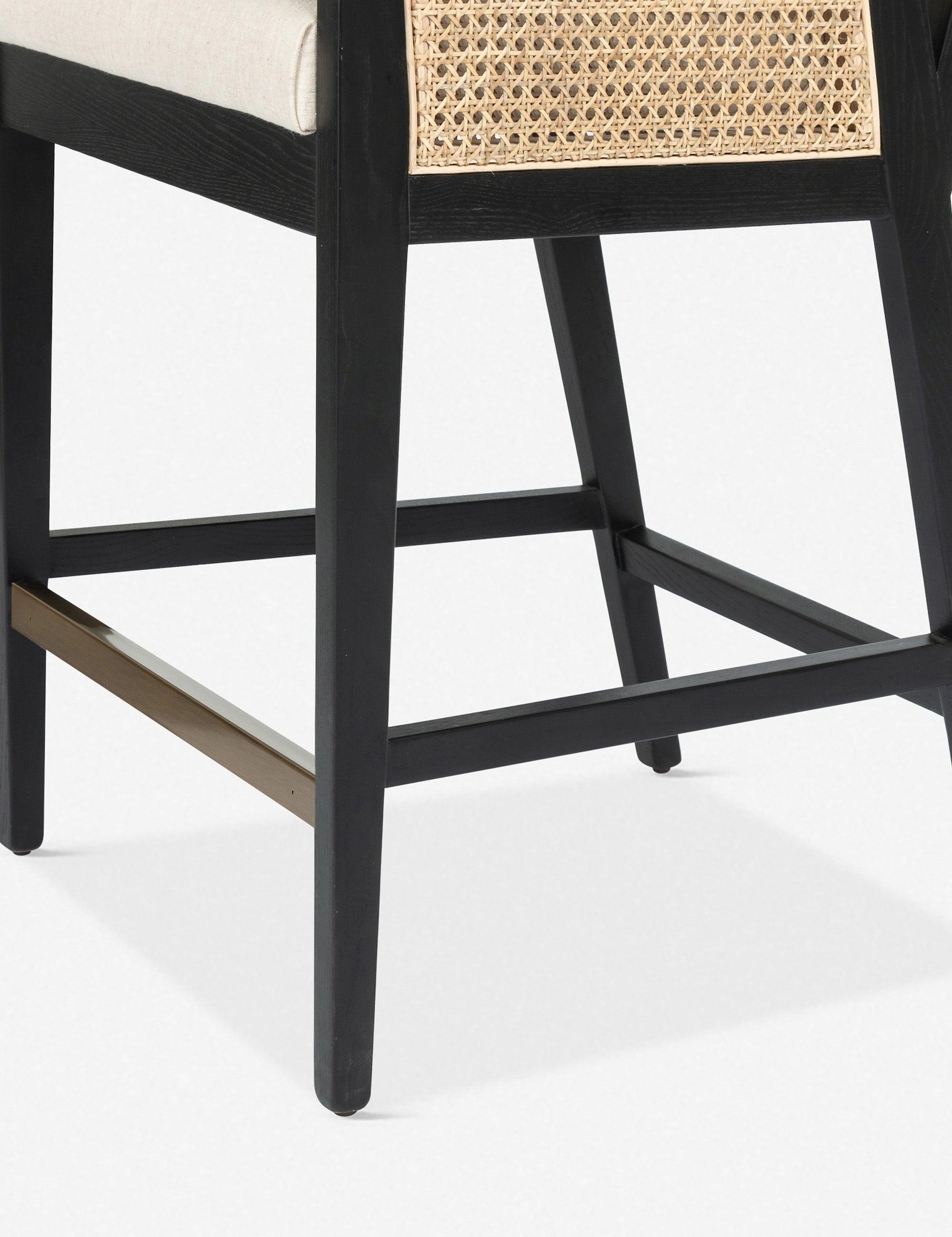 Jeni Bar and Counter Arm Stool - Black / Counter