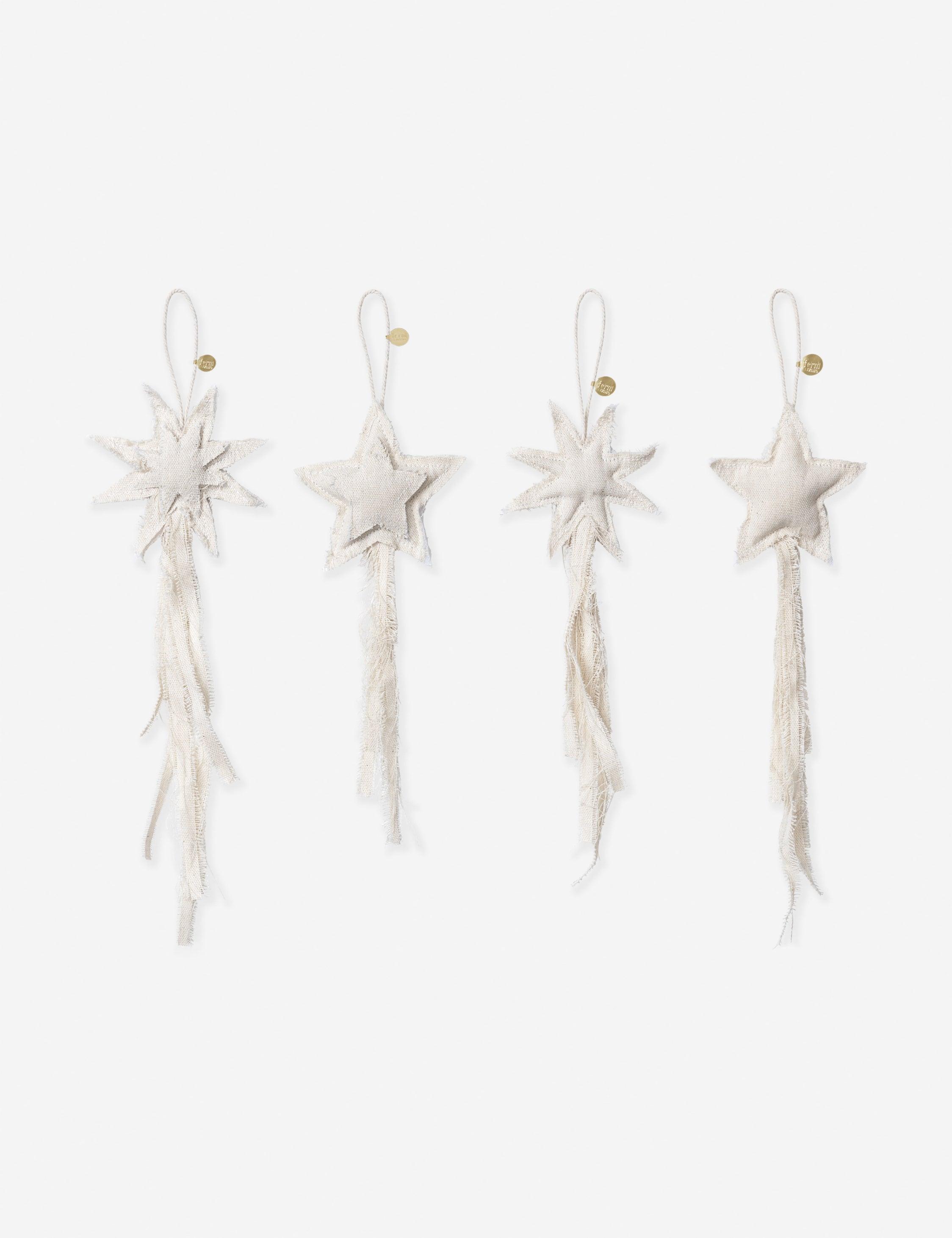 Vela Star Ornaments (Set of 4) by Ferm Living - White