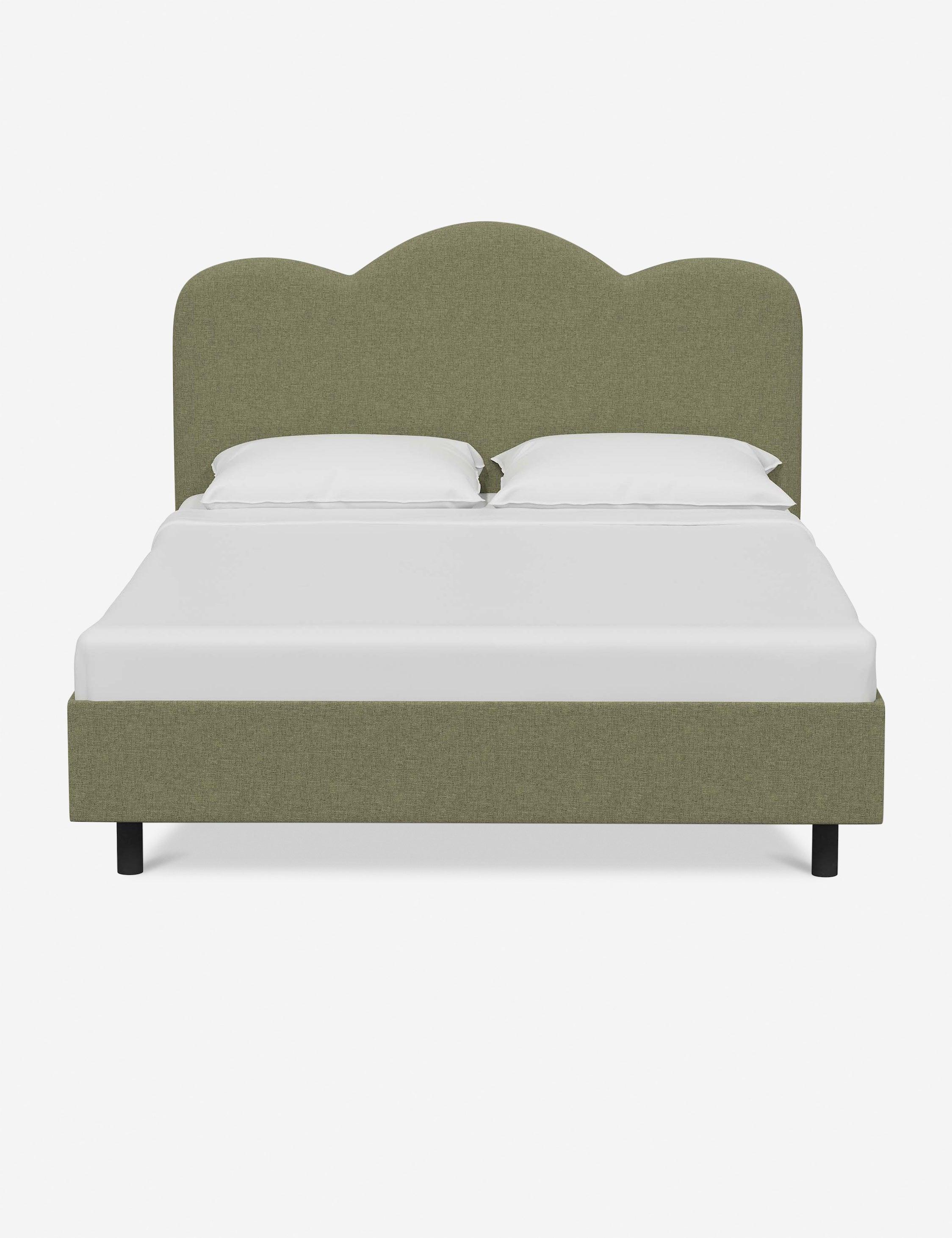 Mino Platform Bed - Sage Linen / Full