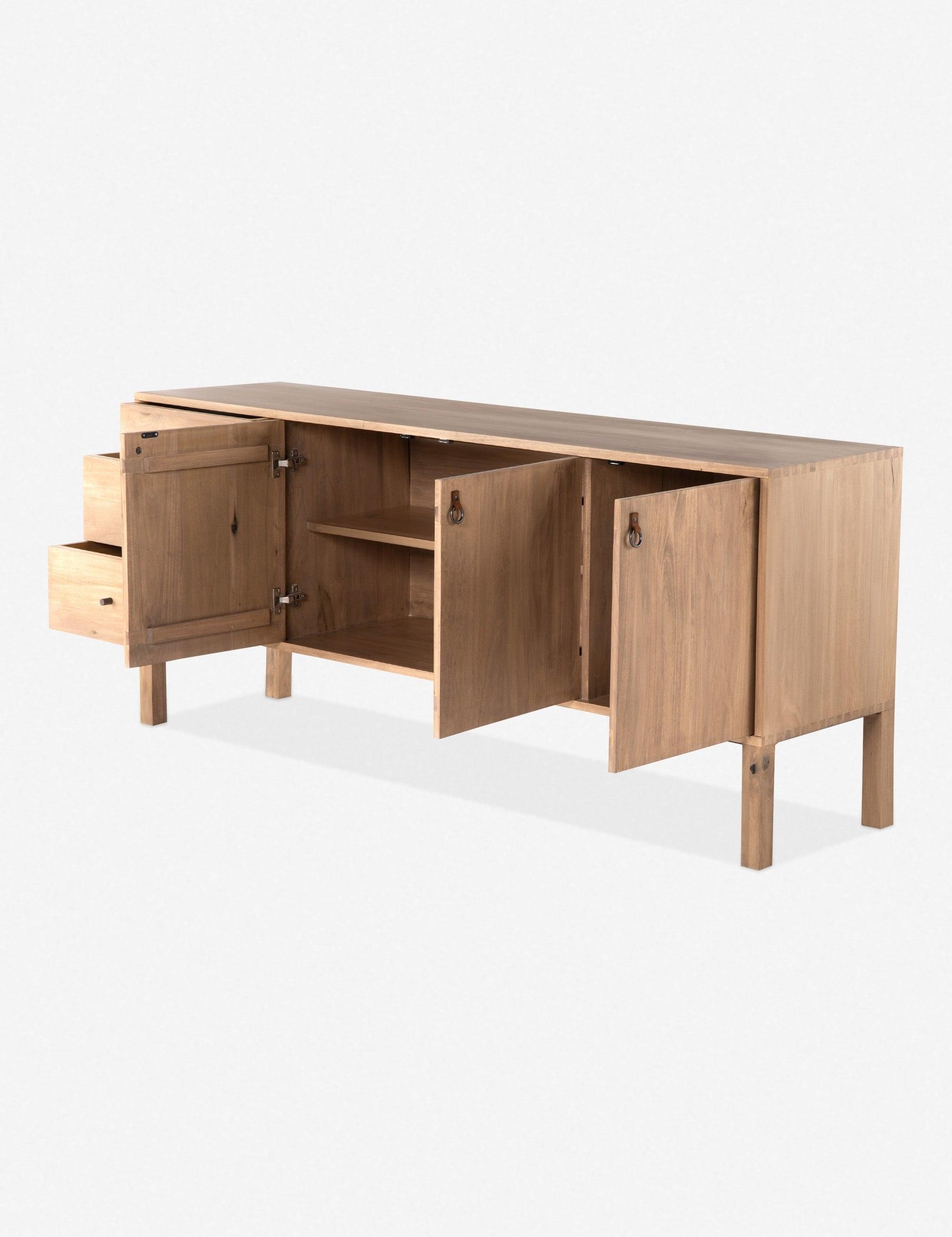 Isador Contemporary 74'' Brown Solid Poplar Sideboard