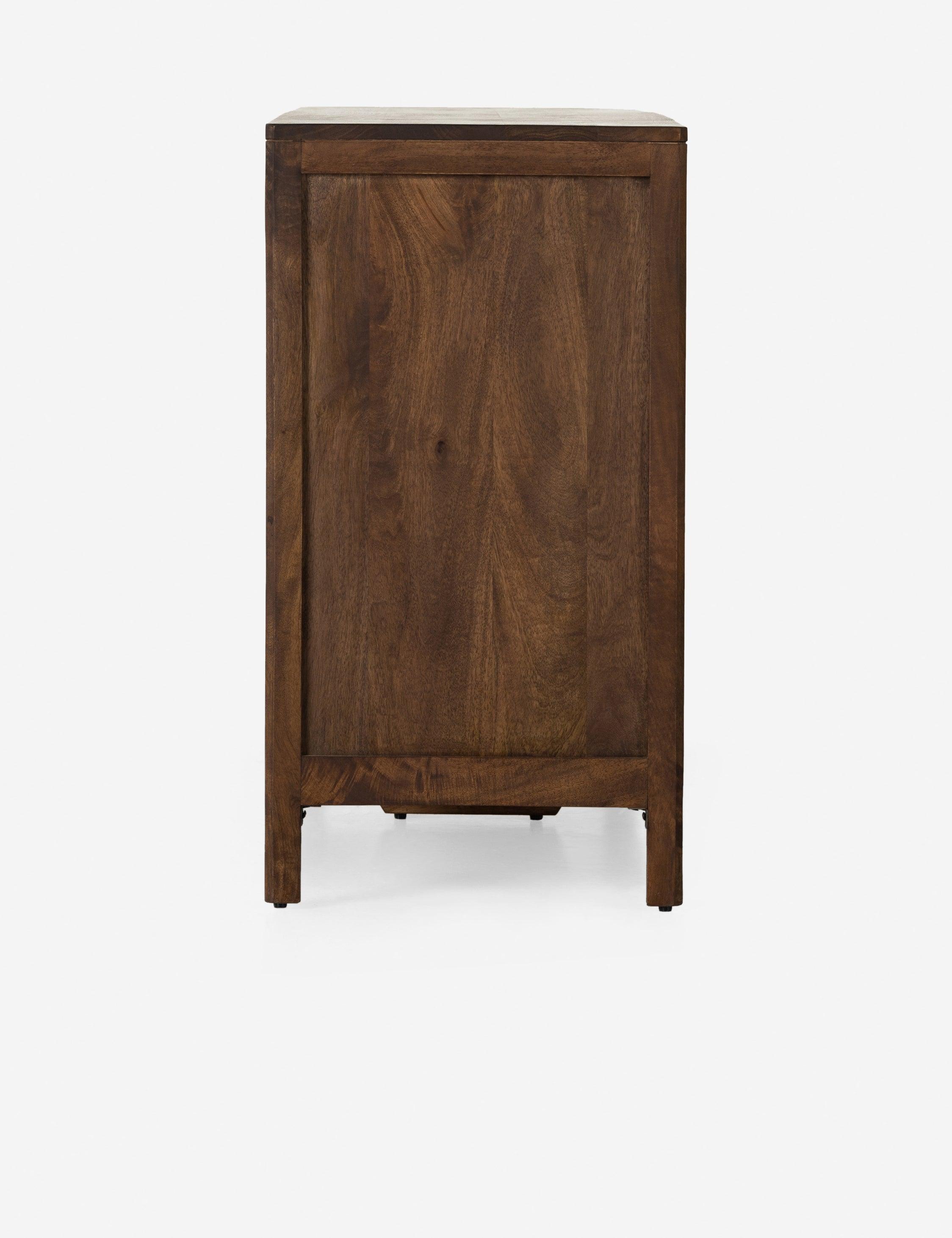 Prescott Sydney 58" Coastal Brown Wash Double Dresser with Mirror