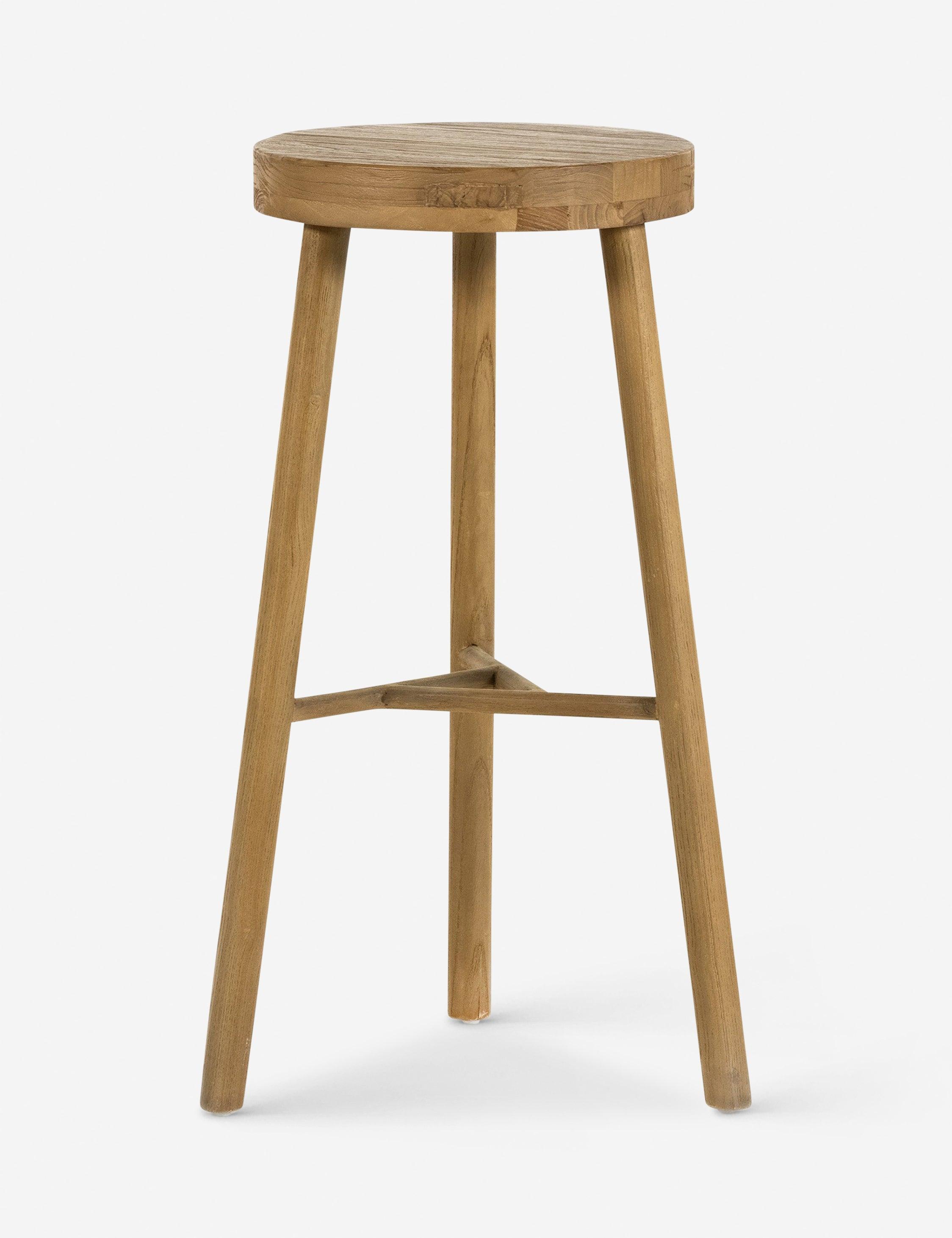 Rustic Nettlewood and Elm Bar Stool in White