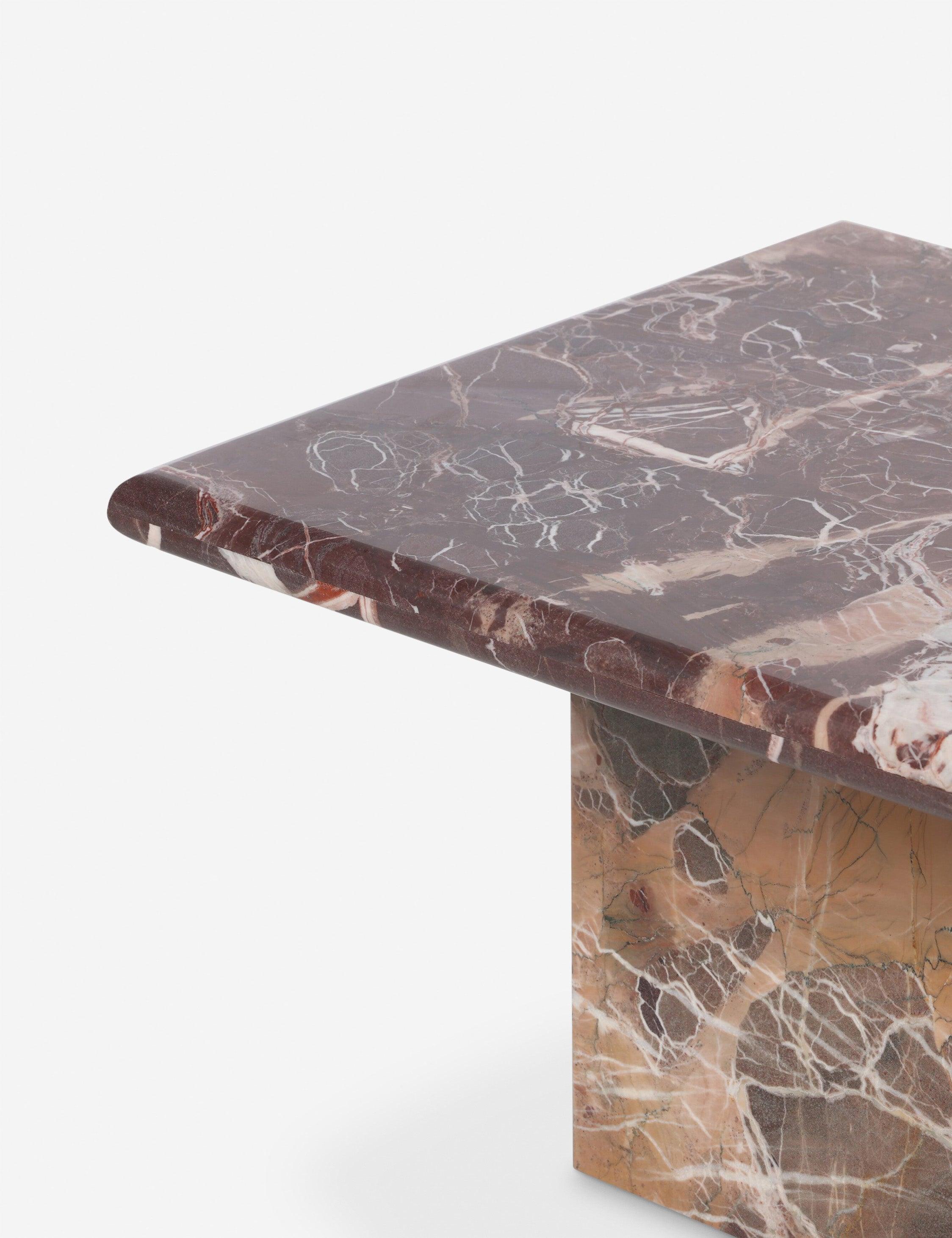 Leonel Coffee Table - Merlot Marble