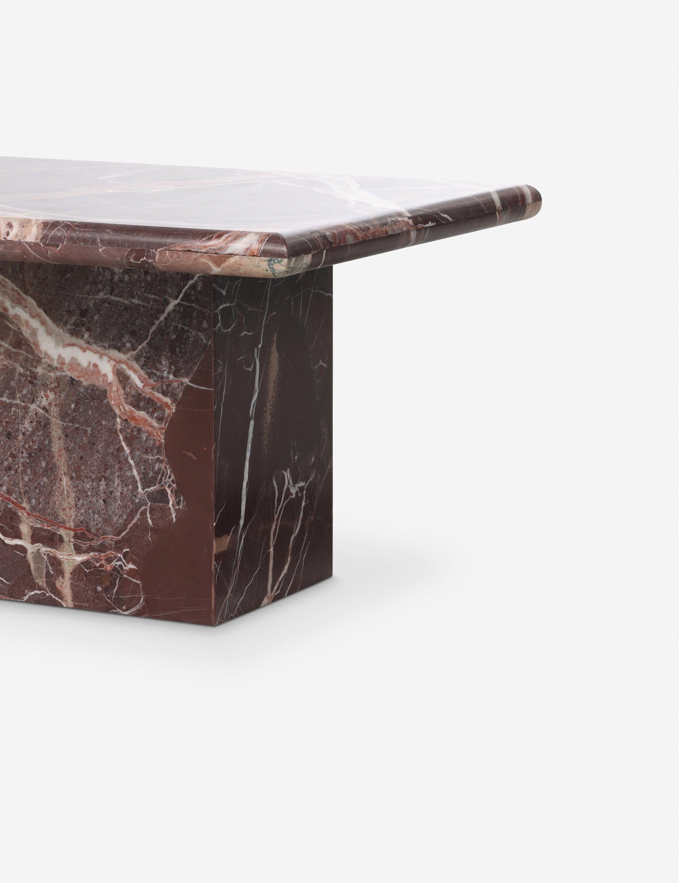 Leonel Coffee Table - Merlot Marble