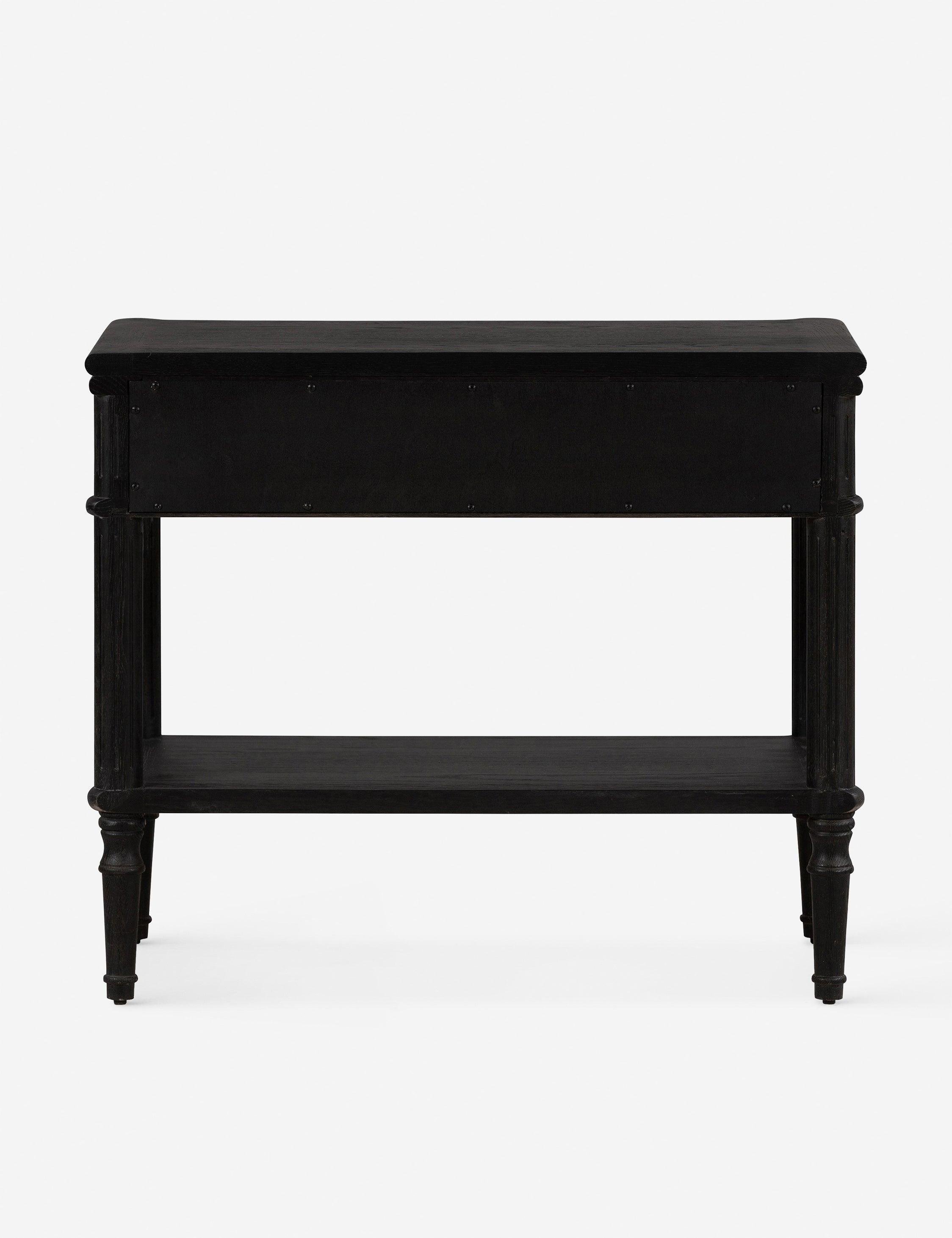 Tacorey Rustic Black Solid Oak 1-Drawer Nightstand