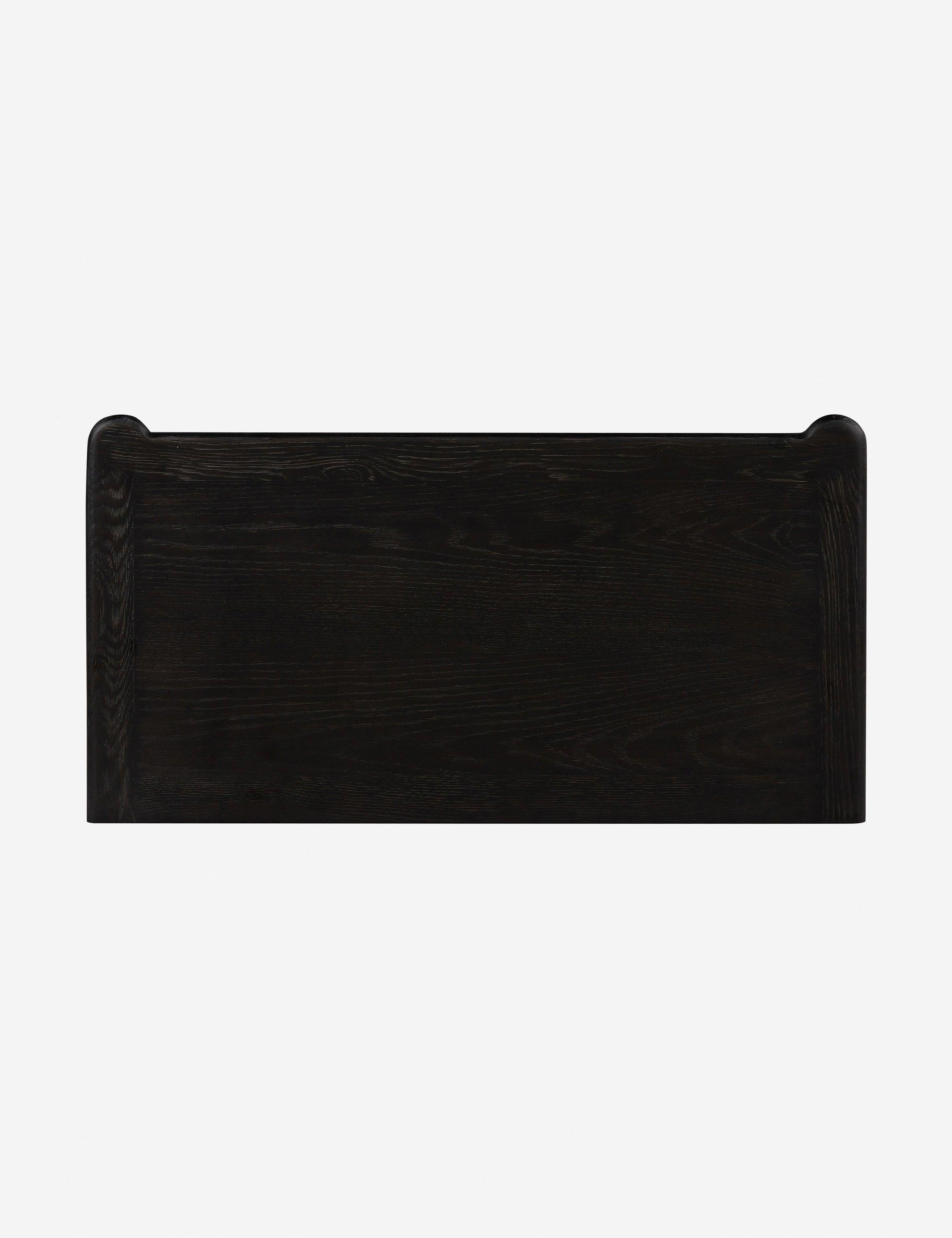 Tacorey Rustic Black Solid Oak 1-Drawer Nightstand