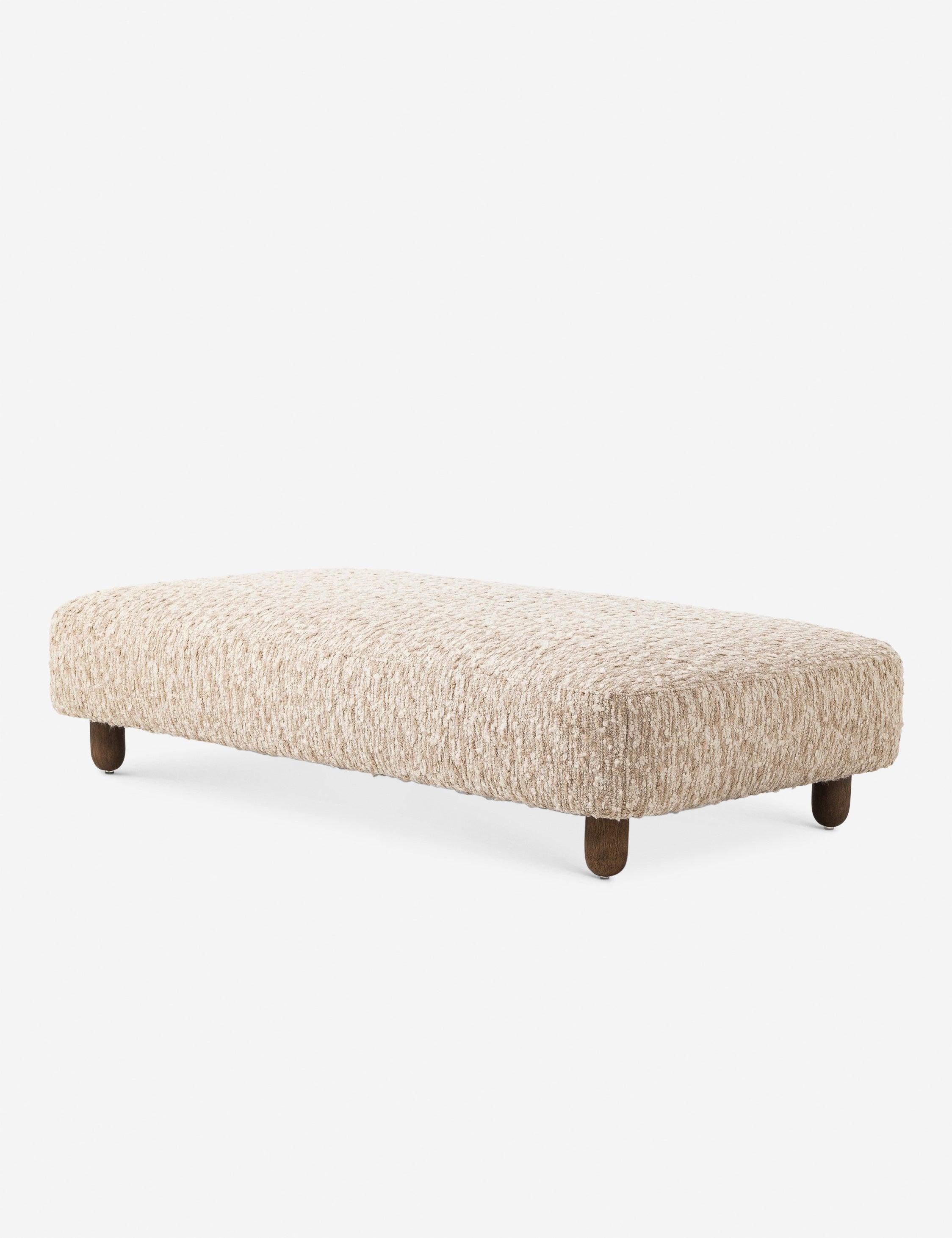 Genevieve Ottoman - Cream Sheepskin
