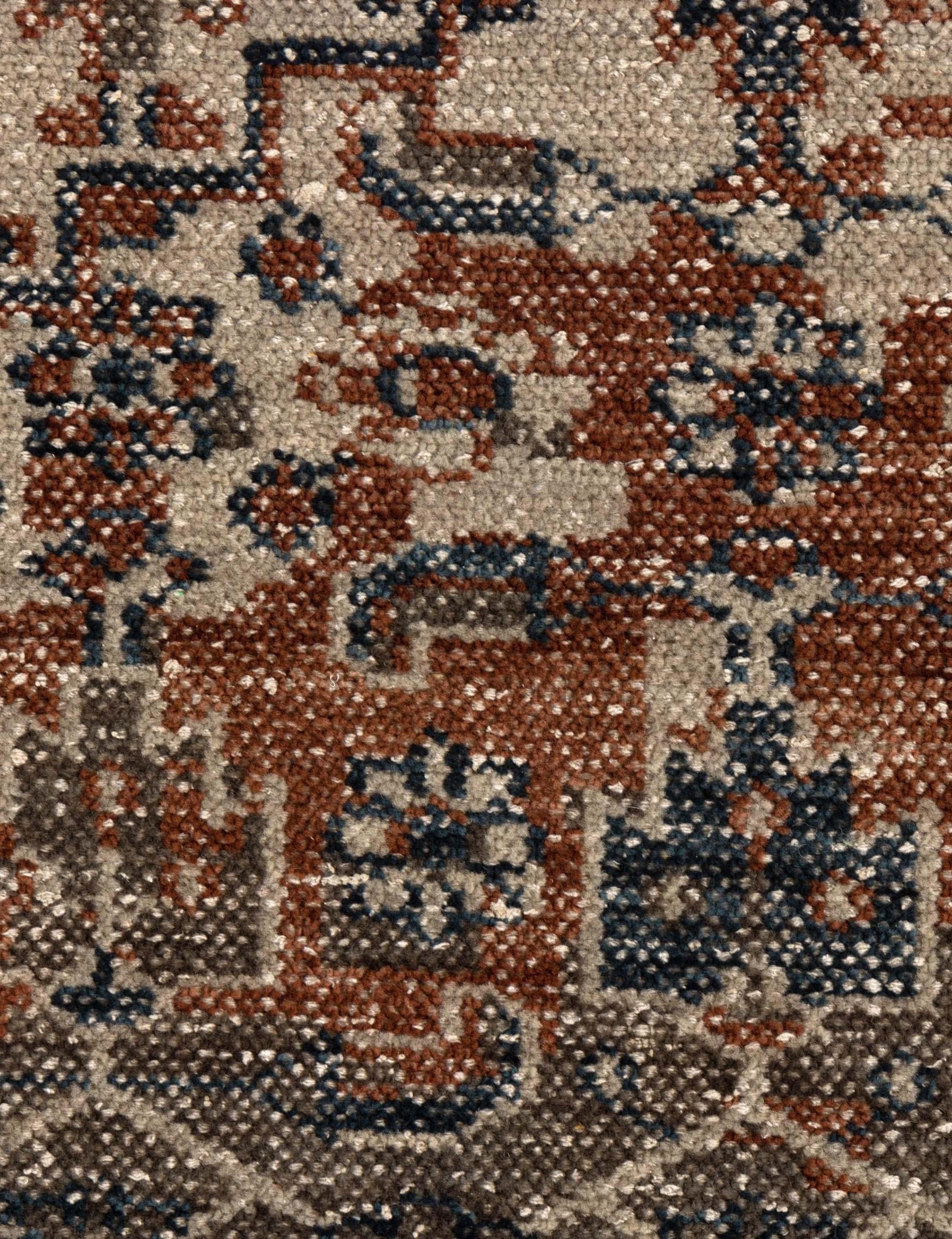 Umer Hand-Knotted Wool-Blend Rug - Brown / 8' x 10'