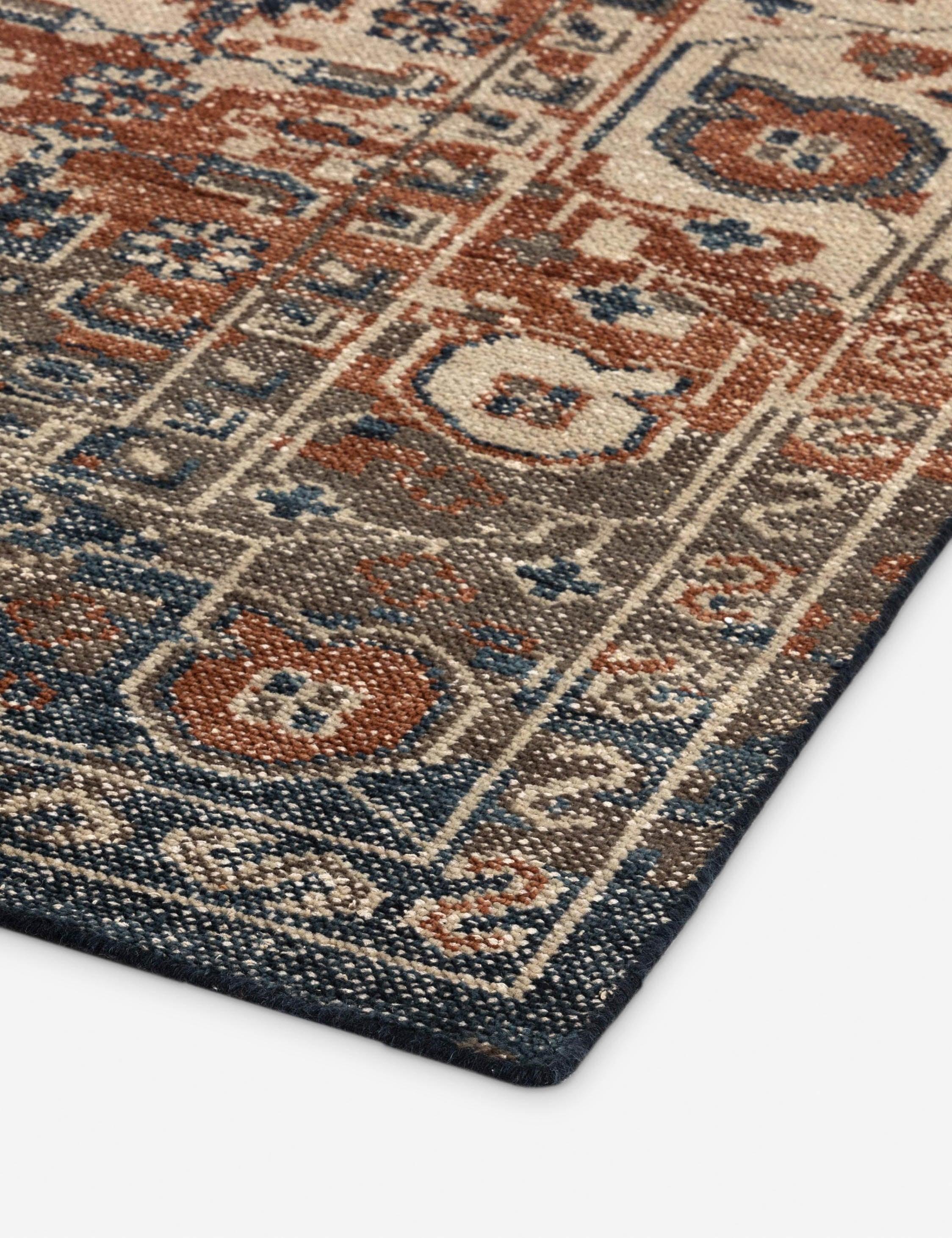 Arwen Traditional Hand-Knotted Wool Area Rug, 8' x 10', Earth Tones