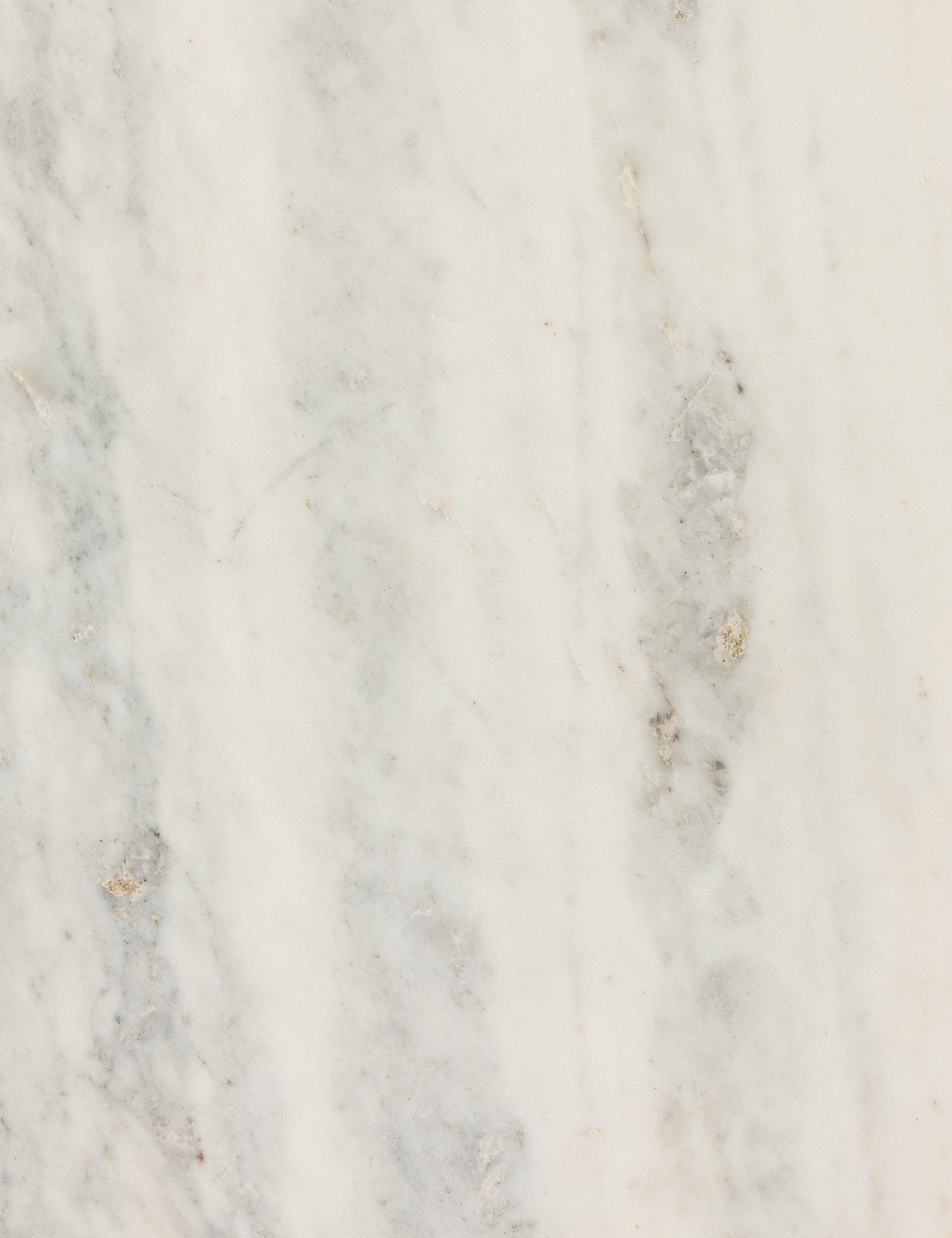 Mercer Round Side Table - White Marble