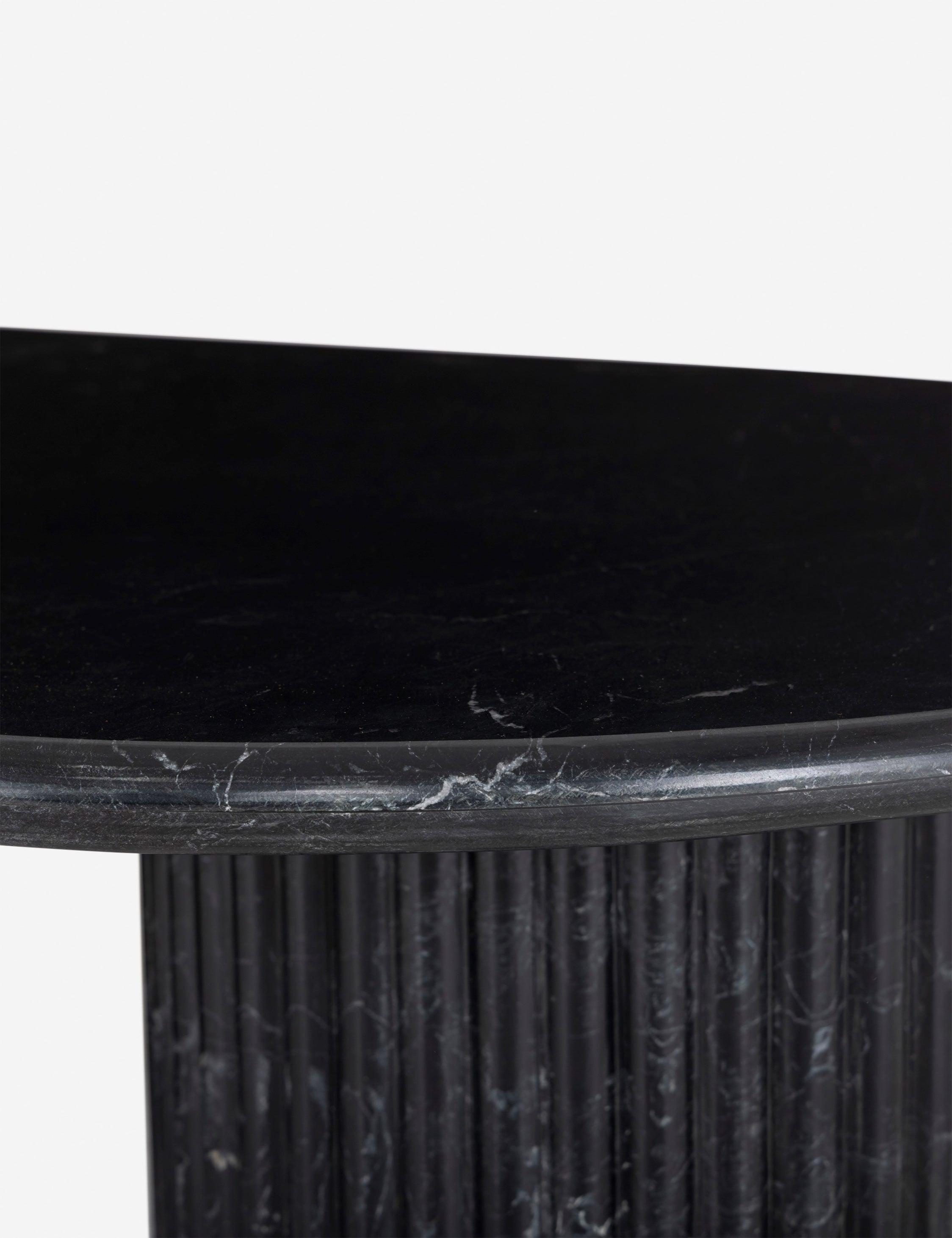 Mercer Oval Coffee Table - Black Marble