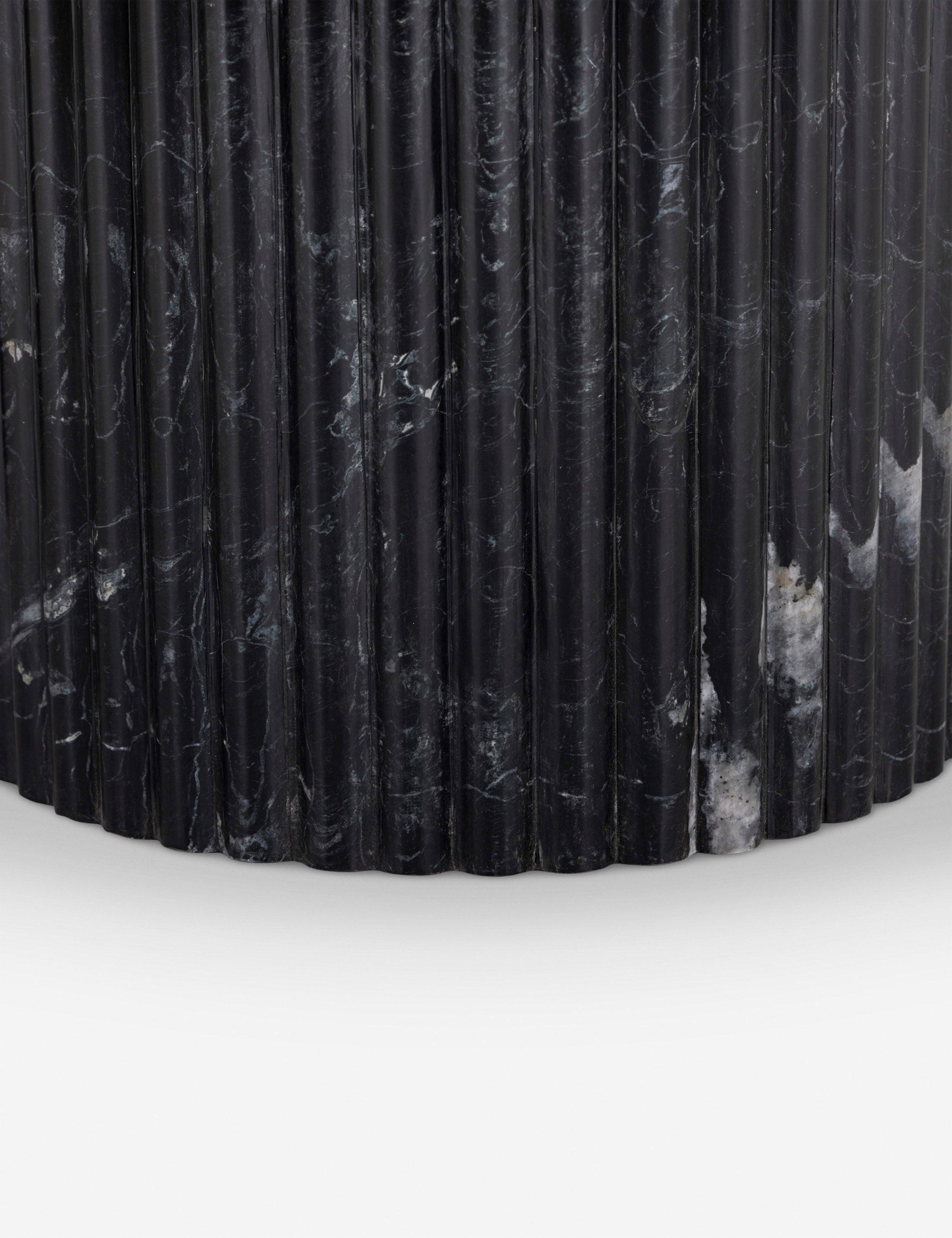 Mercer Oval Coffee Table - Black Marble