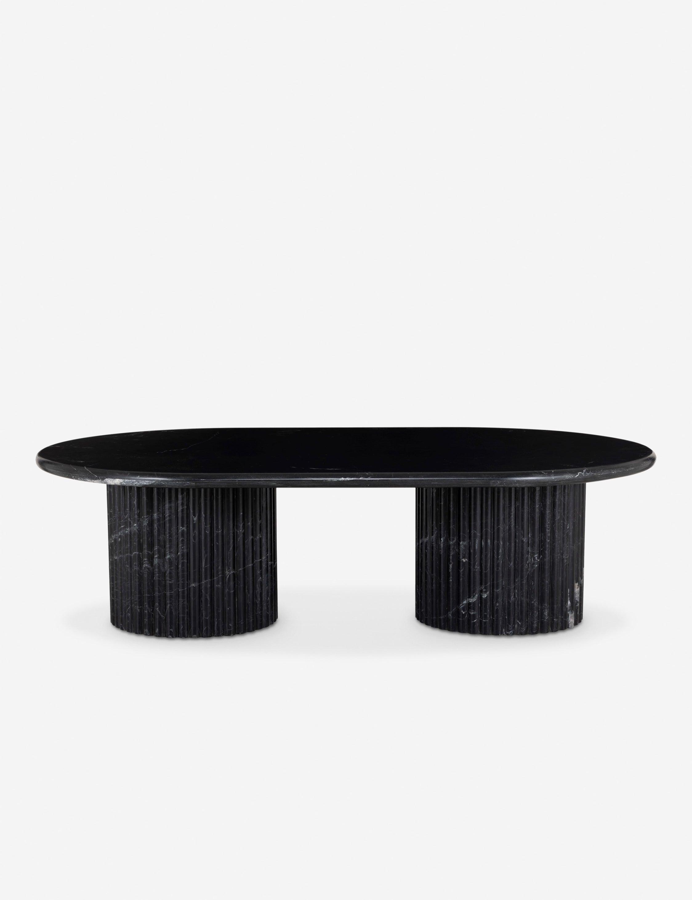 Mercer Oval Coffee Table - Black Marble