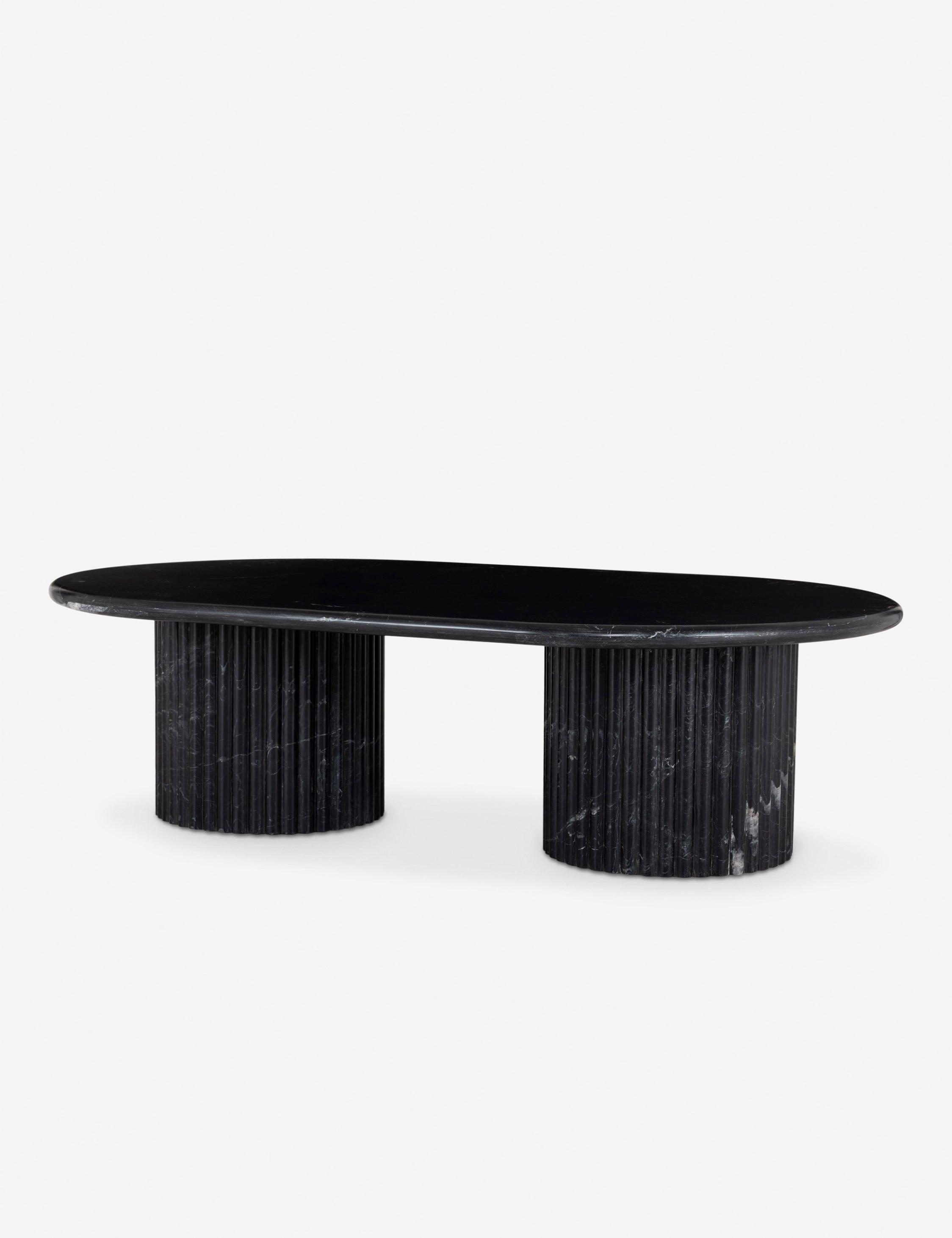Mercer Oval Coffee Table - Black Marble