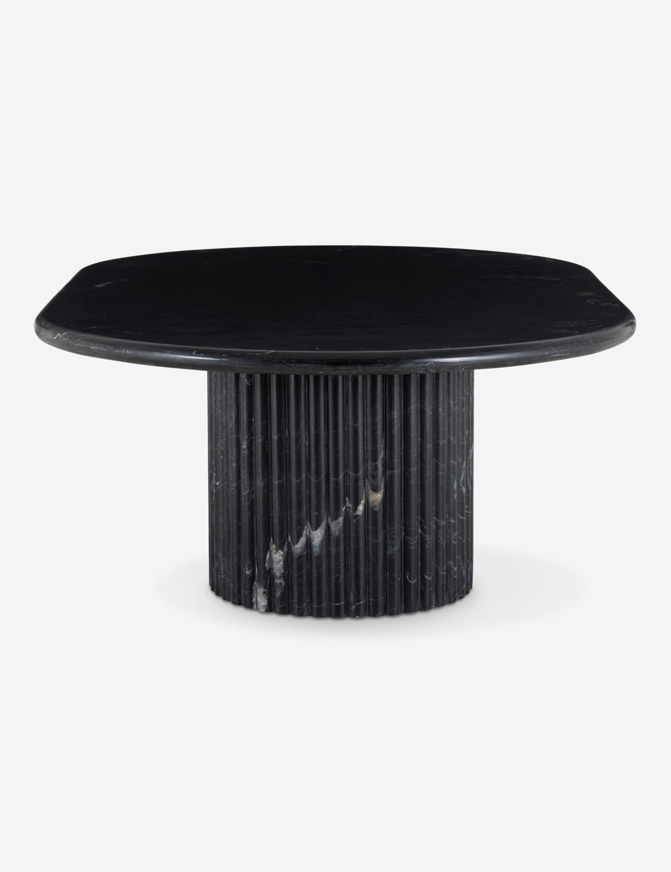 Mercer Oval Coffee Table - Black Marble