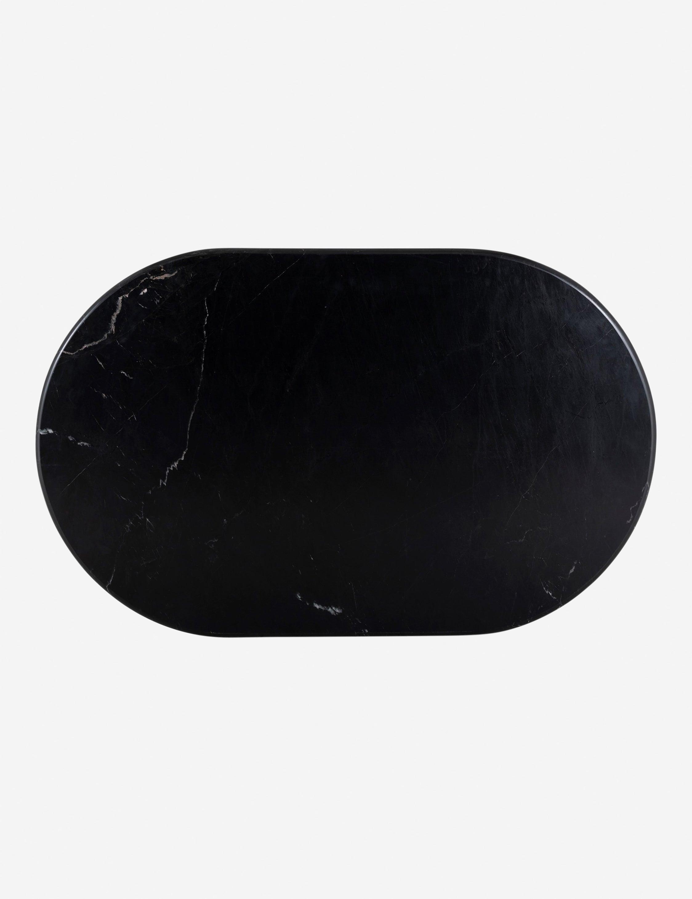 Mercer Oval Coffee Table - Black Marble