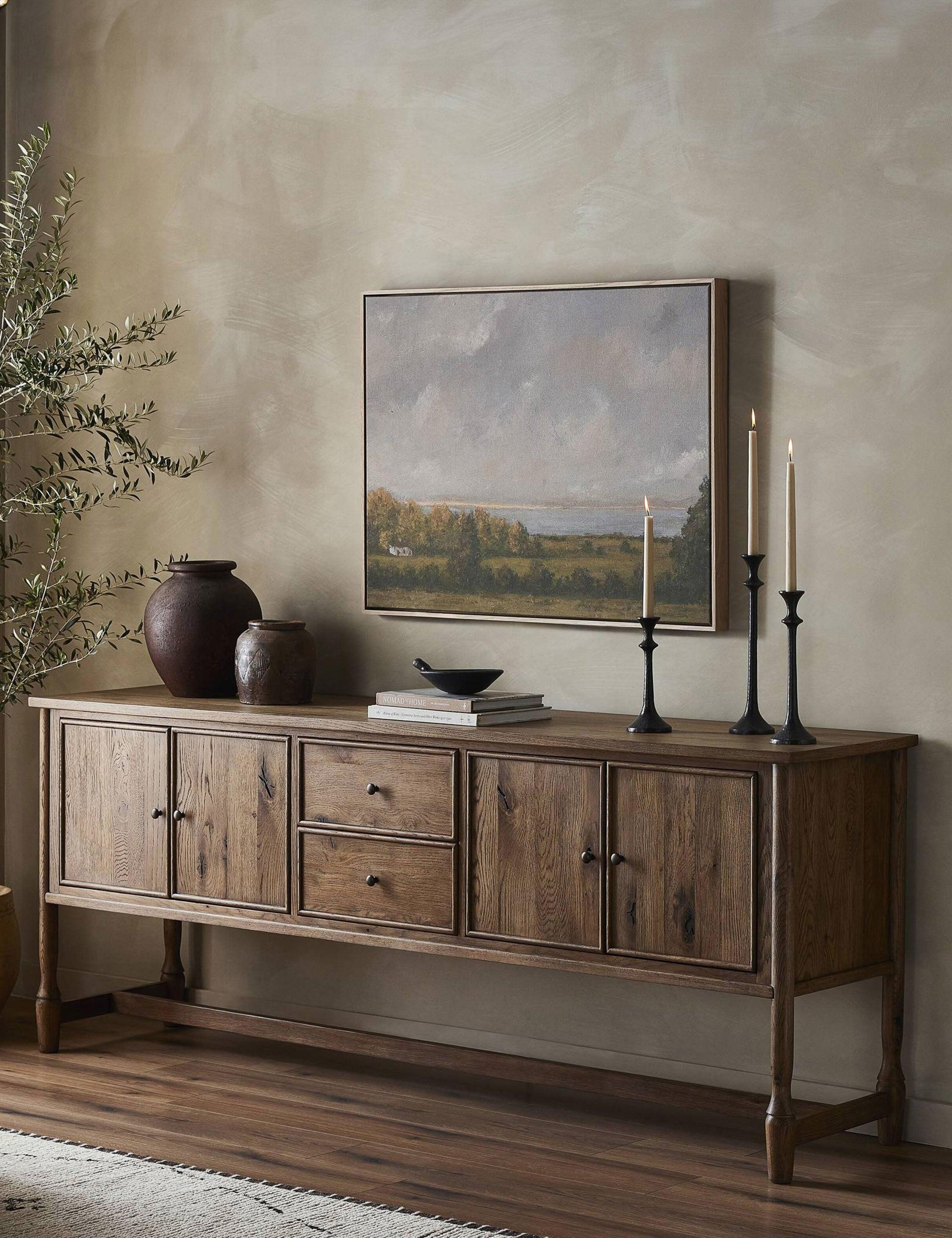 Bari Sideboard by Amber Lewis x Four Hands - Weathered Oak / 84"W