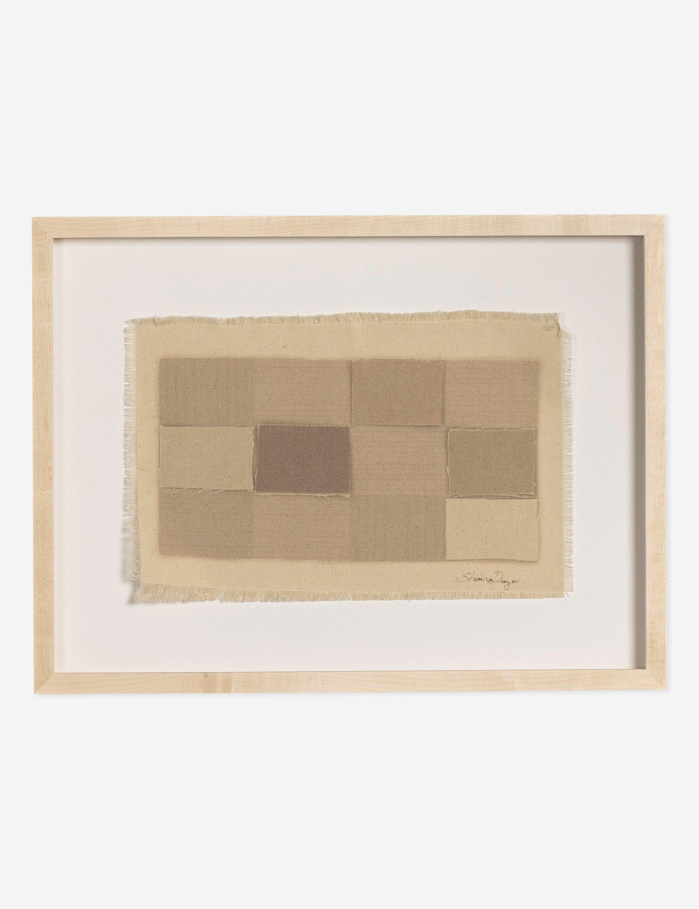 Checkered Earth Tones Wall Art by Shaina Page - Natural / 24" x 18"