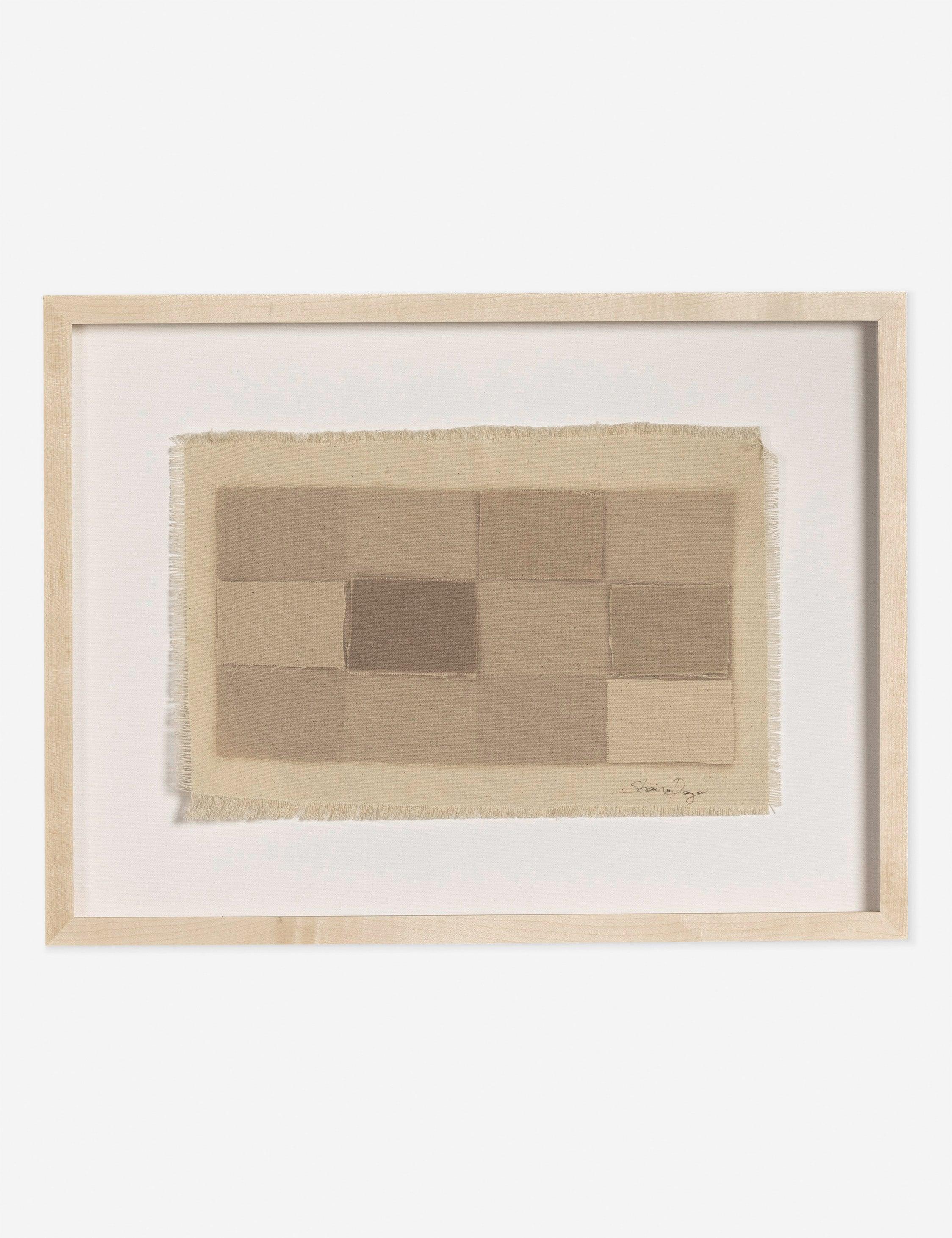 Checkered Earth Tones Wall Art by Shaina Page - Natural / 32" x 24"