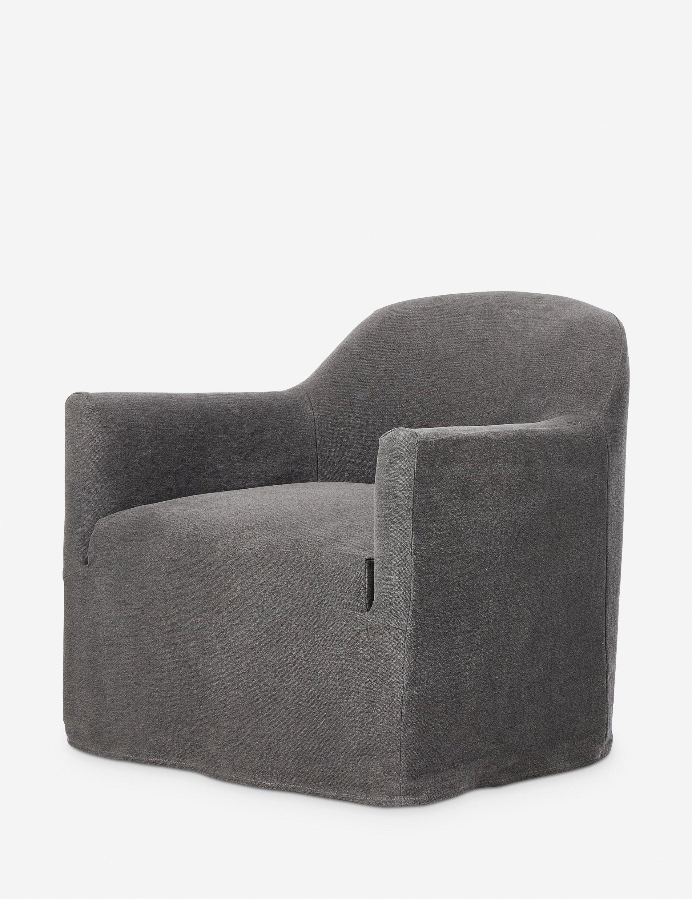 Lowell Slipcover Swivel Chair by Amber Lewis x Four Hands - Denim