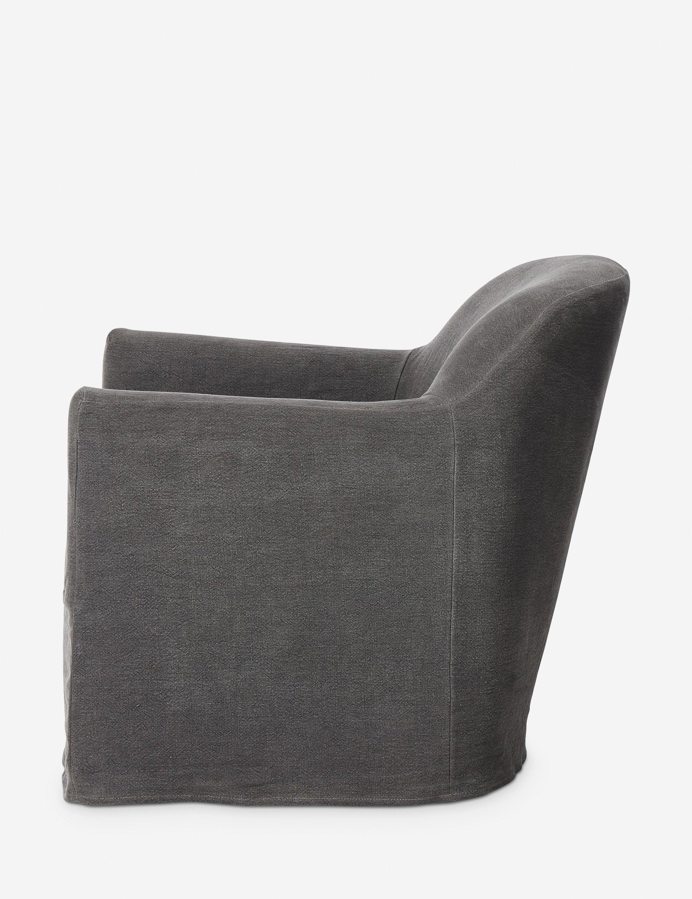 Lowell Slipcover Swivel Chair by Amber Lewis x Four Hands - Denim