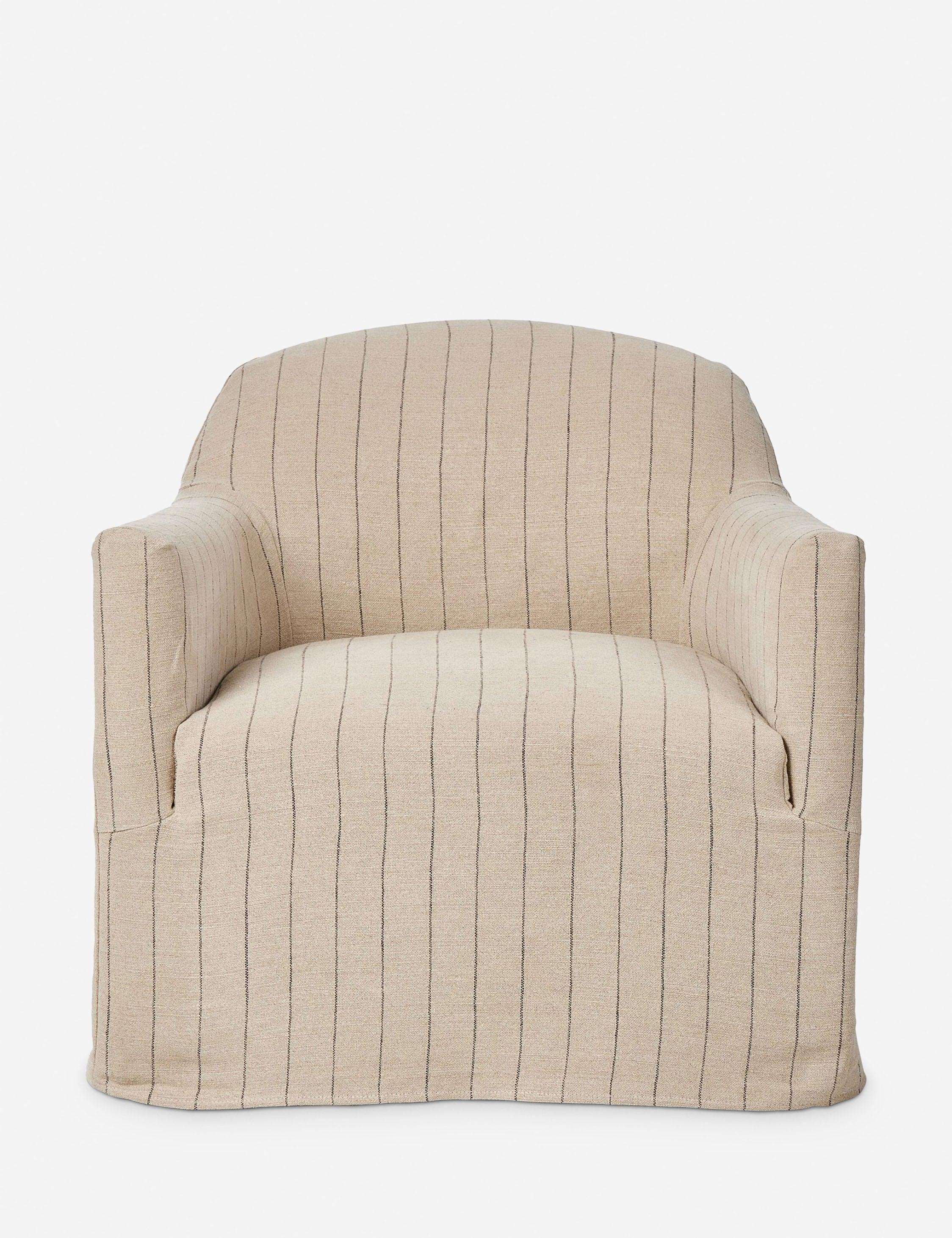Lowell Slipcover Swivel Chair by Amber Lewis x Four Hands - Flint