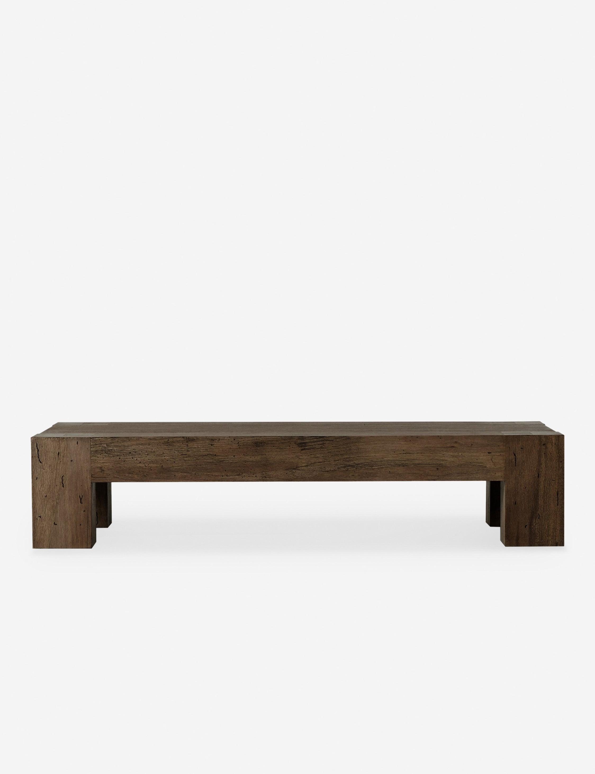 Wesson 35'' Ebony Rustic Wormwood Oak Rectangular Coffee Table with Storage