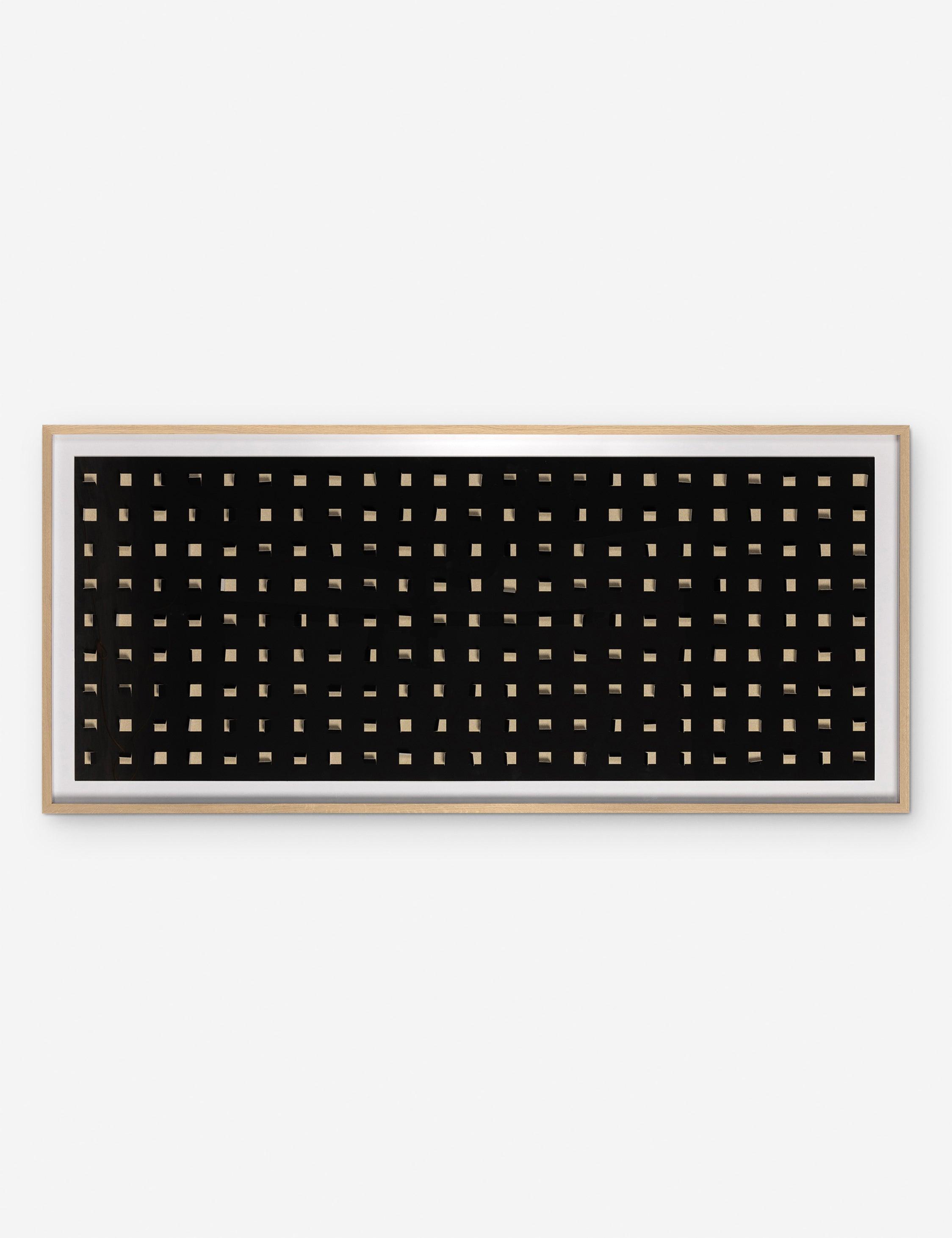 See Through Long Wall Art - Tan and Black