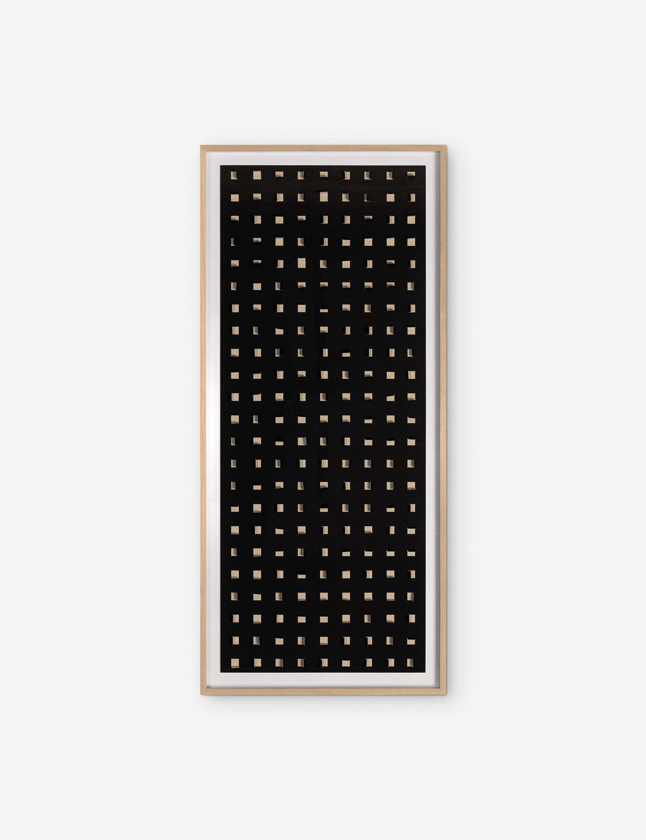 See Through Long Wall Art - Tan and Black