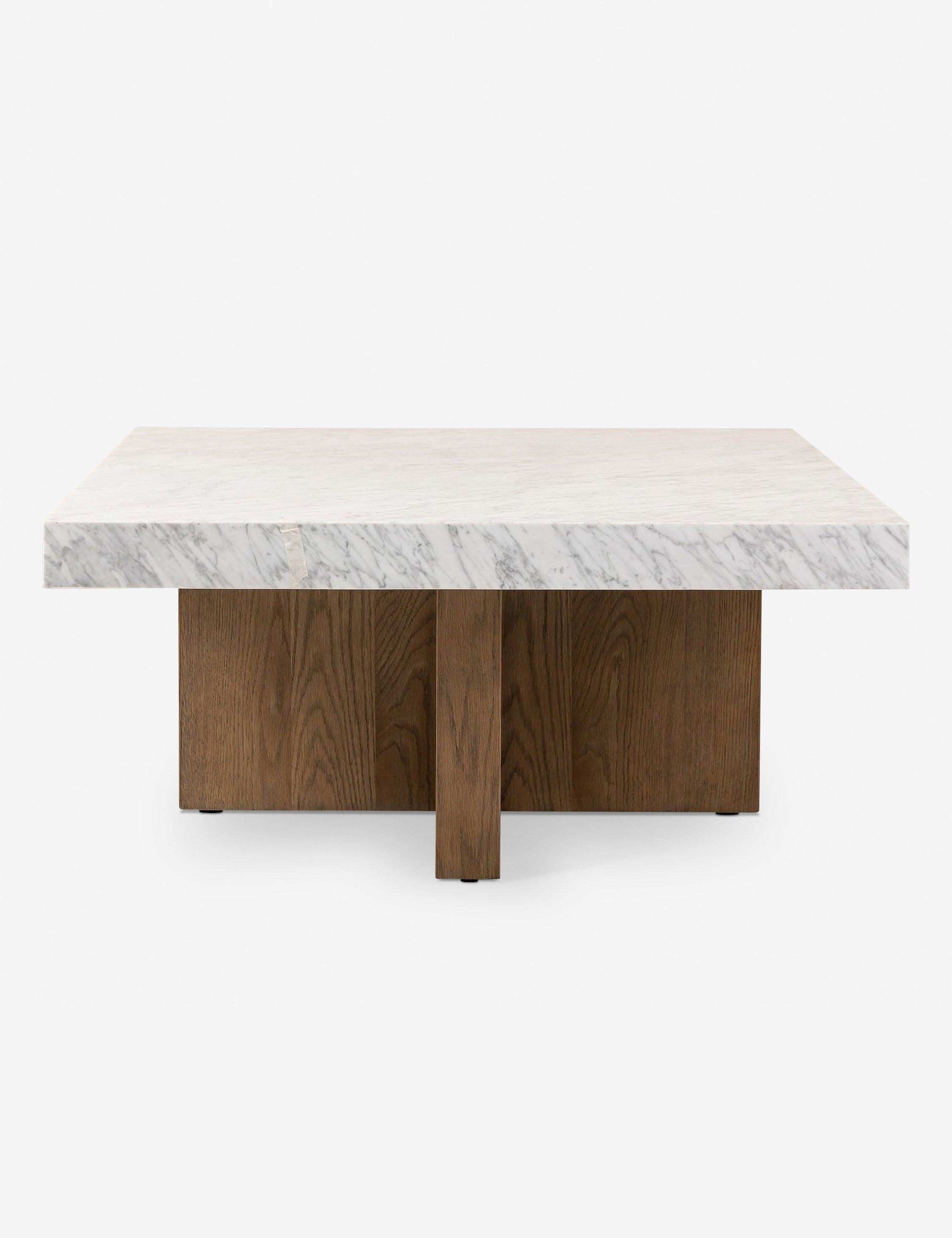 Ozawa Coffee Table - Brown and White Marble